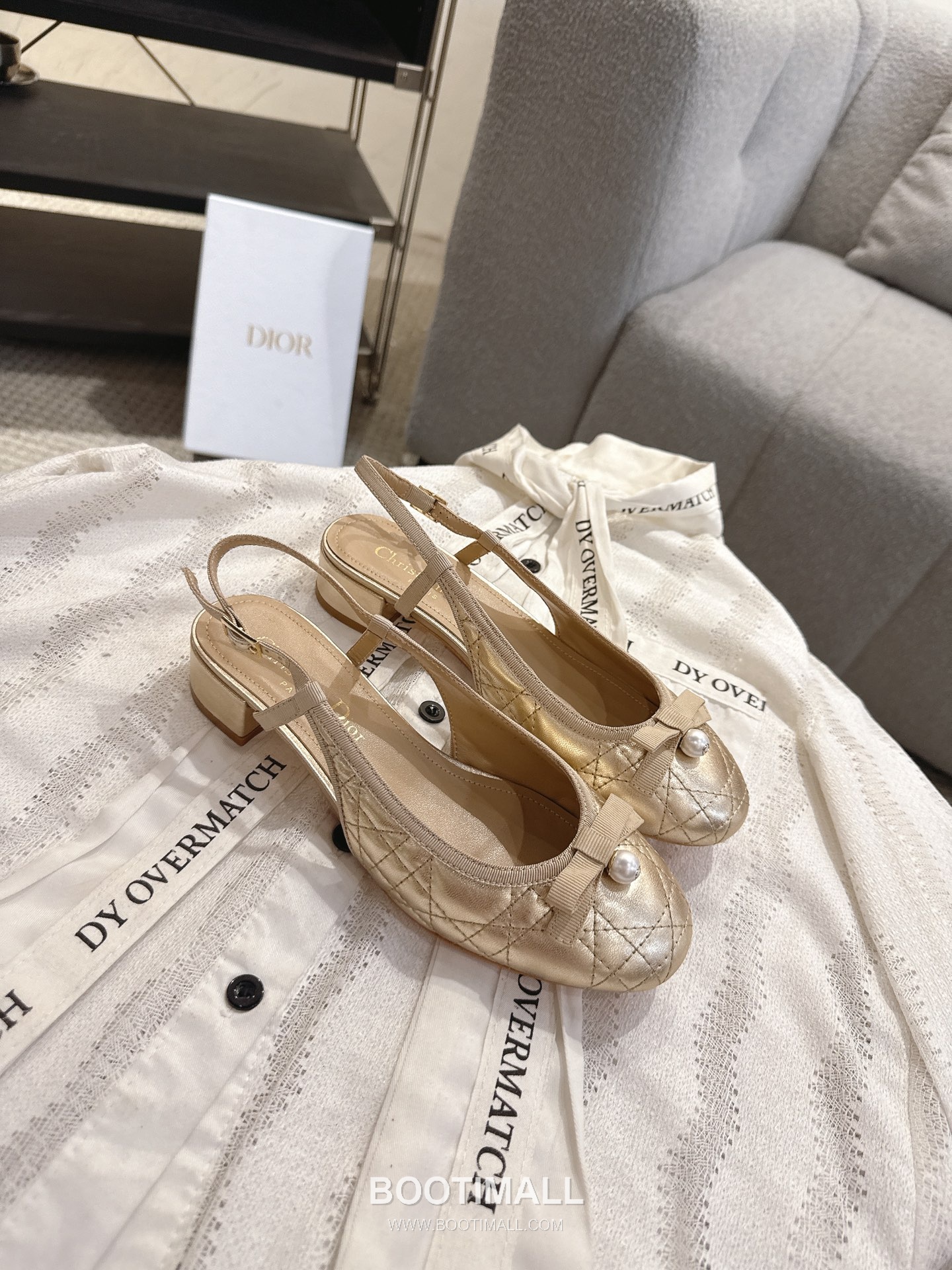 Dior CD Pearl Quilted Lambskin Ballet Flat Shoes 디올 CD 펄 퀼팅 램스킨 발레 플랫 슈즈 2