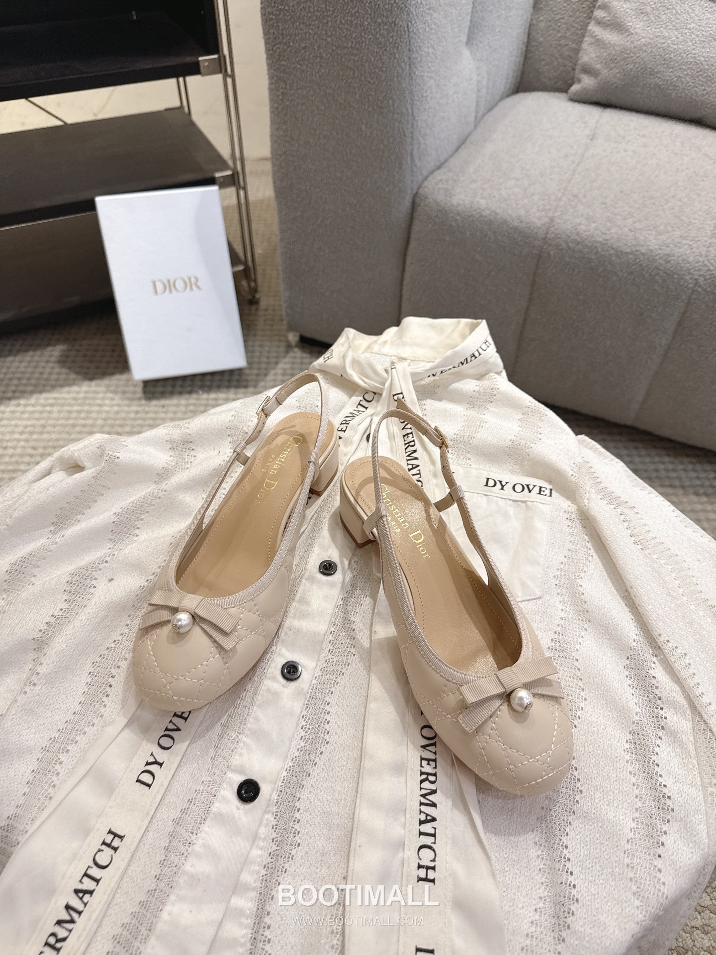 Dior CD Pearl Quilted Lambskin Ballet Flat Shoes 디올 CD 펄 퀼팅 램스킨 발레 플랫 슈즈 1