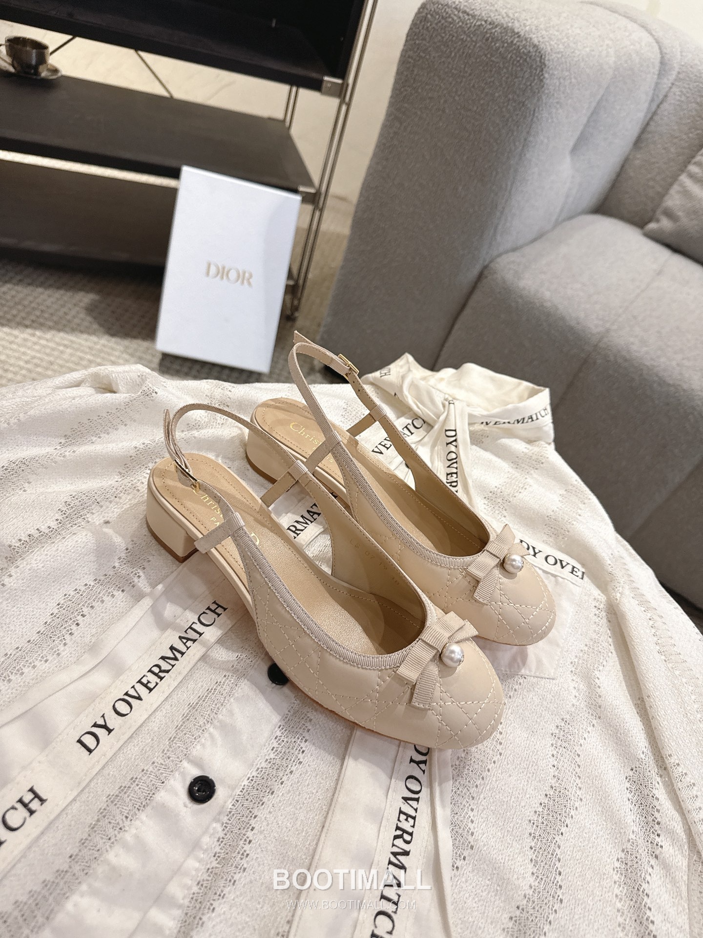 Dior CD Pearl Quilted Lambskin Ballet Flat Shoes 디올 CD 펄 퀼팅 램스킨 발레 플랫 슈즈 2