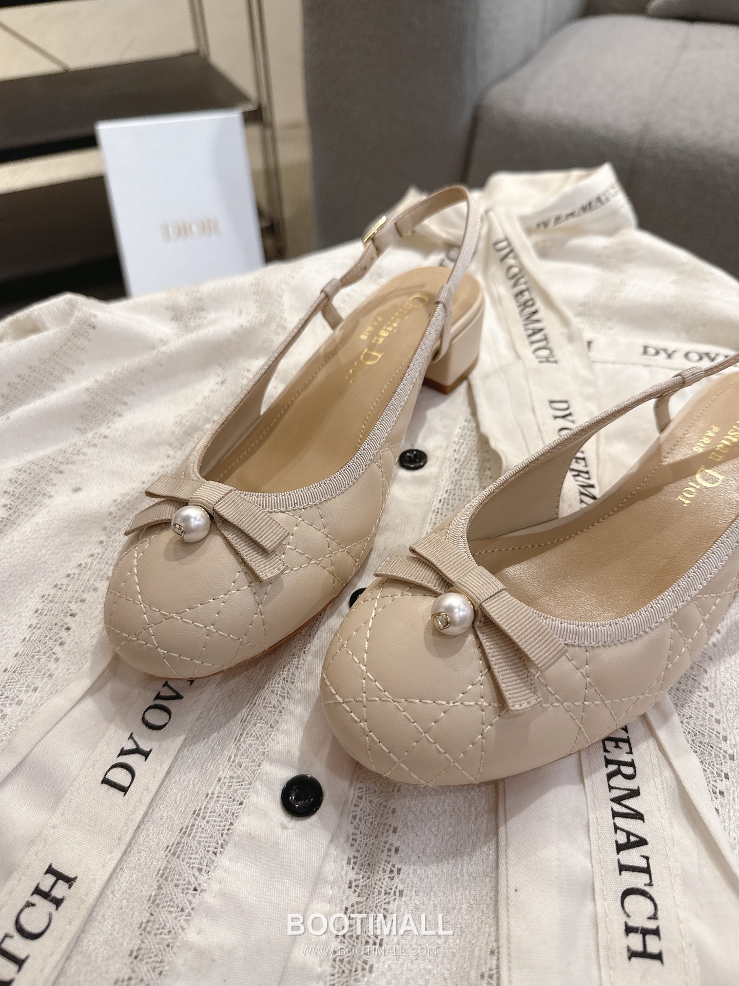 Dior CD Pearl Quilted Lambskin Ballet Flat Shoes 디올 CD 펄 퀼팅 램스킨 발레 플랫 슈즈 5