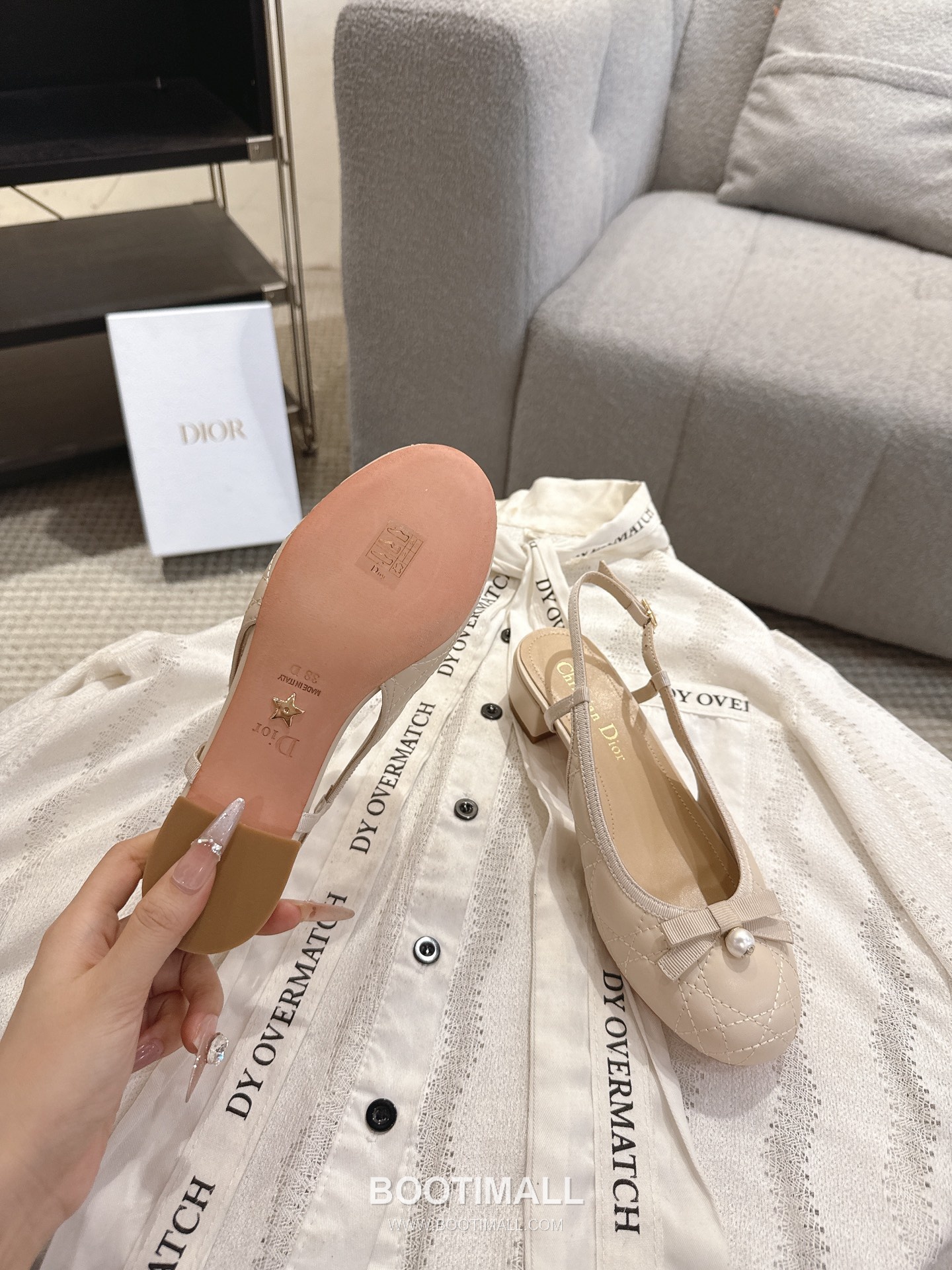 Dior CD Pearl Quilted Lambskin Ballet Flat Shoes 디올 CD 펄 퀼팅 램스킨 발레 플랫 슈즈 6