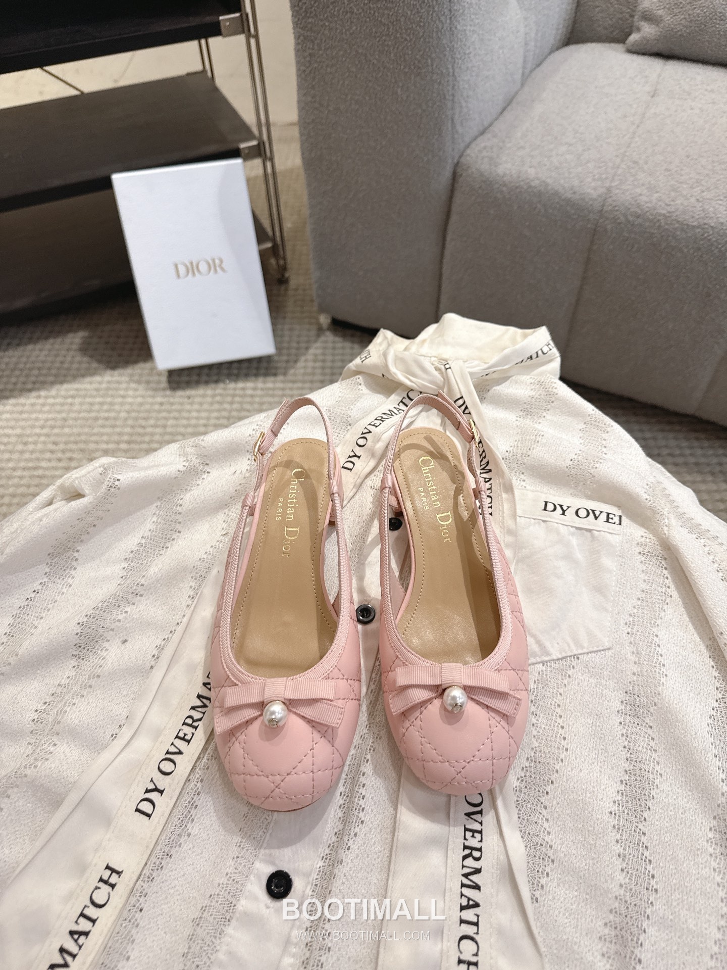 Dior CD Pearl Quilted Lambskin Ballet Flat Shoes 디올 CD 펄 퀼팅 램스킨 발레 플랫 슈즈 1