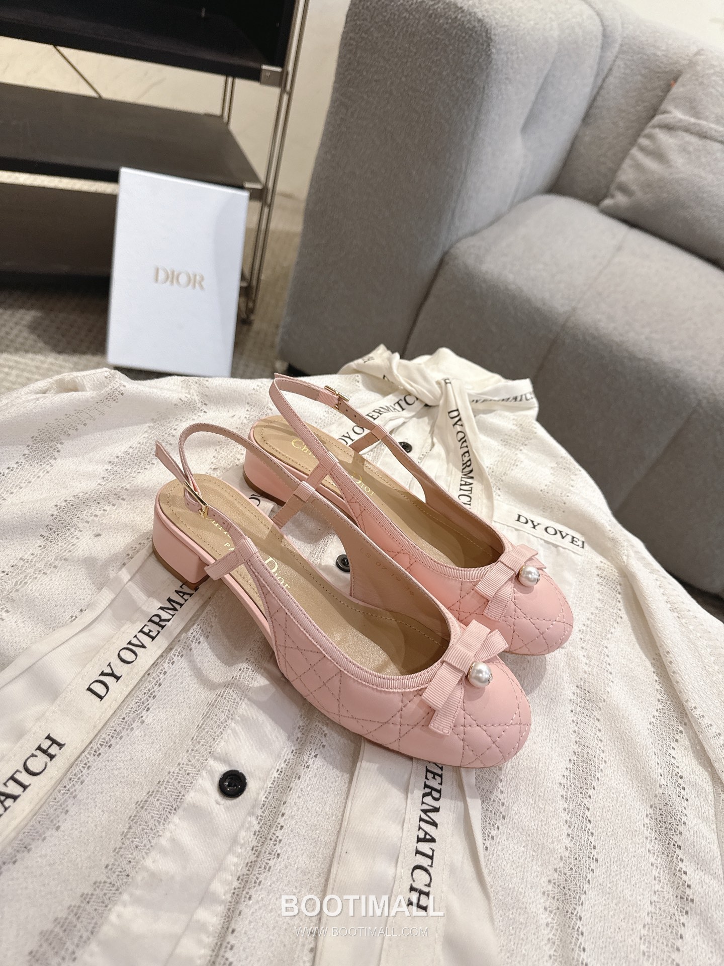 Dior CD Pearl Quilted Lambskin Ballet Flat Shoes 디올 CD 펄 퀼팅 램스킨 발레 플랫 슈즈 3