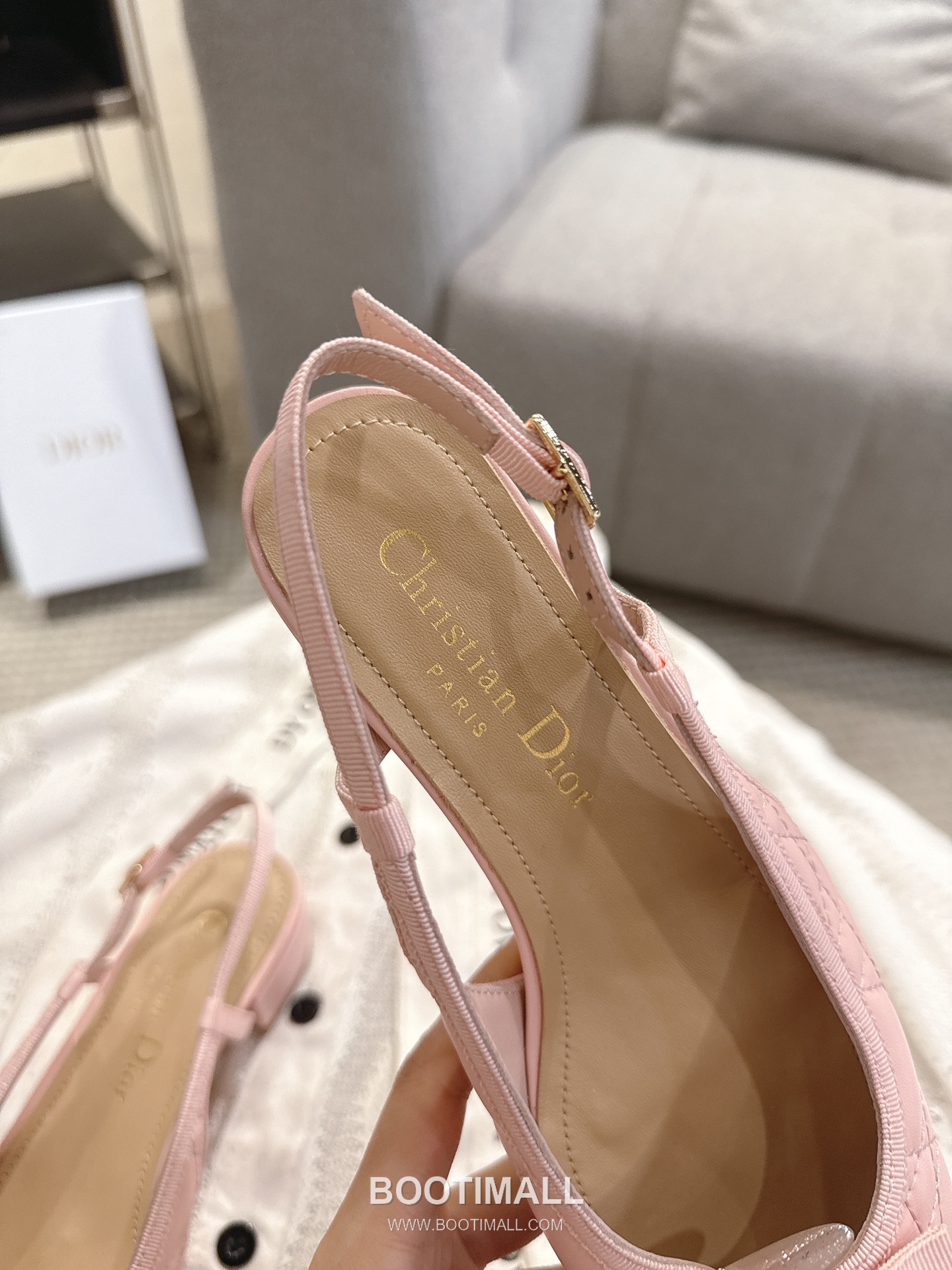 Dior CD Pearl Quilted Lambskin Ballet Flat Shoes 디올 CD 펄 퀼팅 램스킨 발레 플랫 슈즈 5