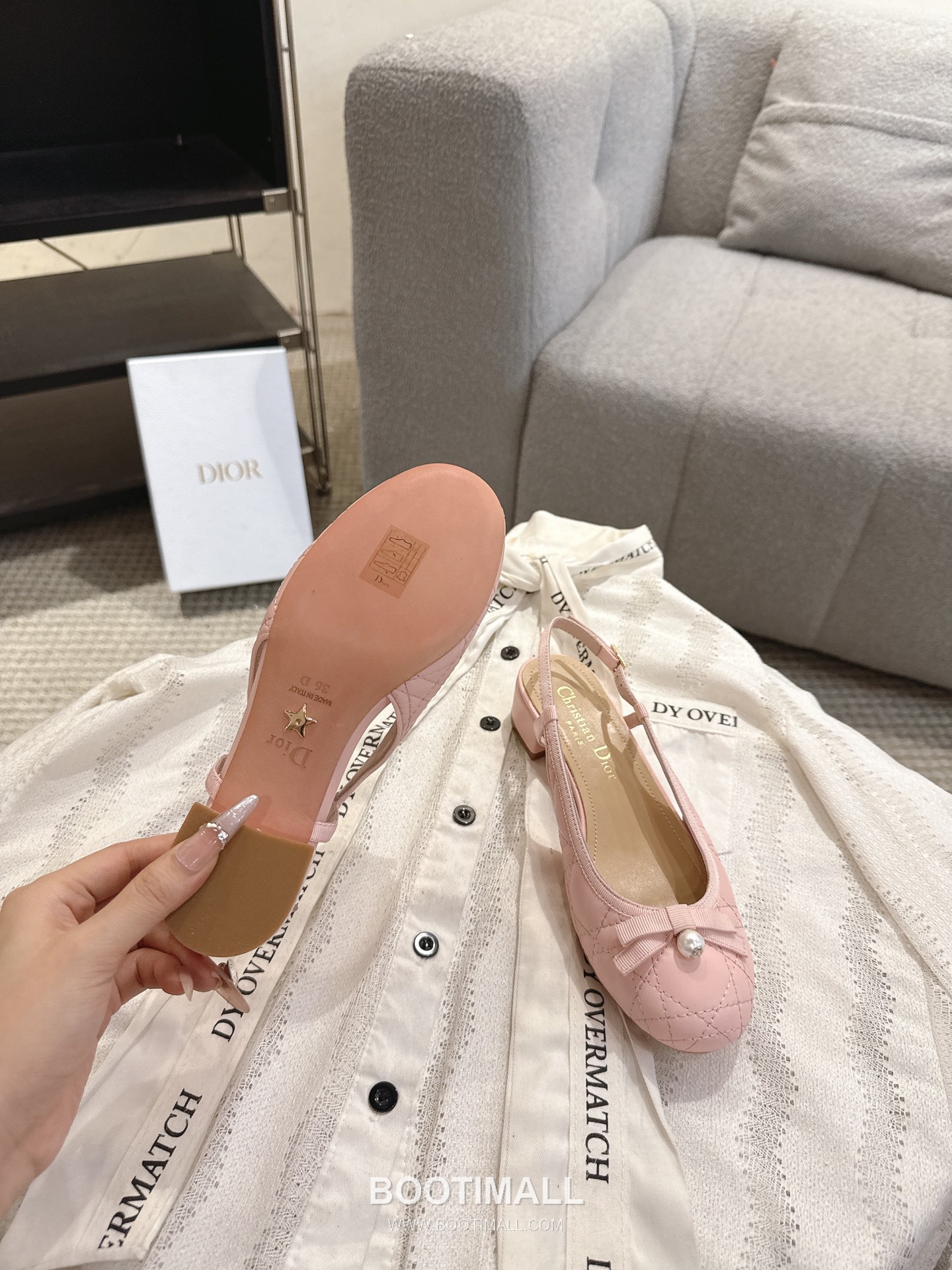 Dior CD Pearl Quilted Lambskin Ballet Flat Shoes 디올 CD 펄 퀼팅 램스킨 발레 플랫 슈즈 6