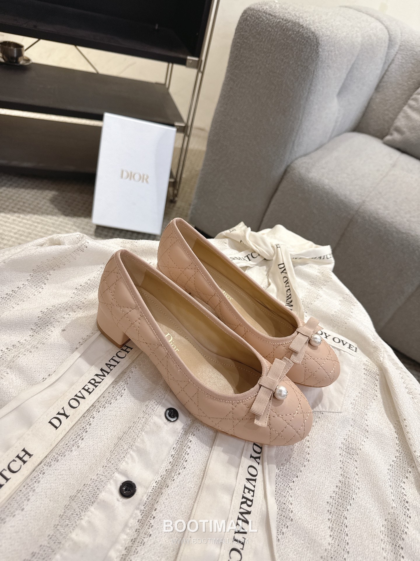 Dior CD Pearl Quilted Lambskin Ballet Flat Shoes 디올 CD 펄 퀼팅 램스킨 발레 플랫 슈즈 3