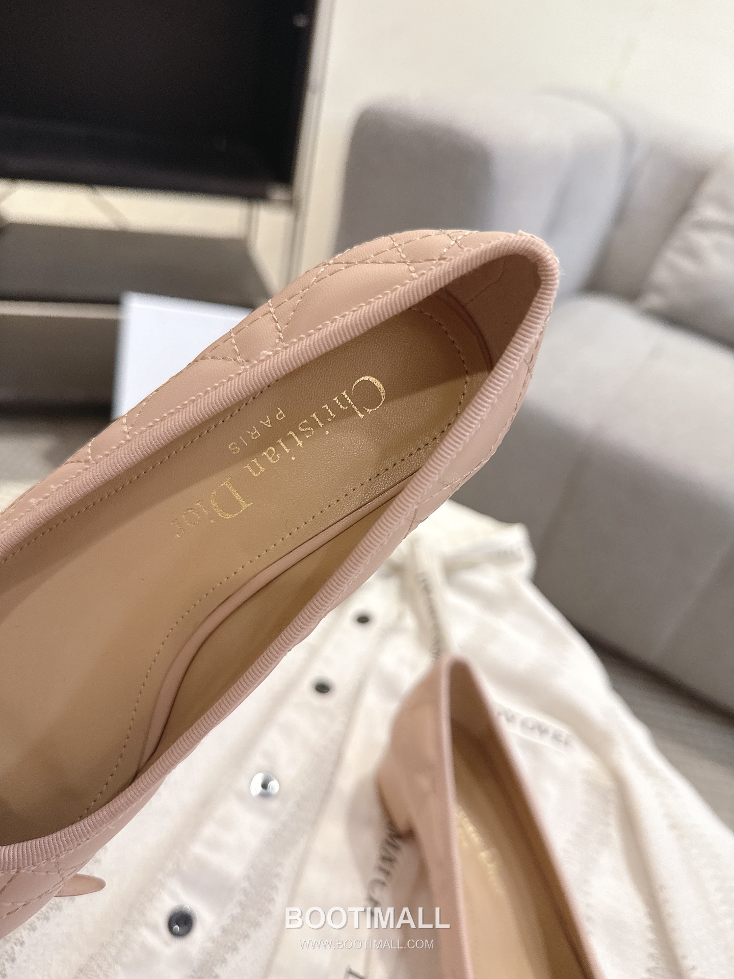 Dior CD Pearl Quilted Lambskin Ballet Flat Shoes 디올 CD 펄 퀼팅 램스킨 발레 플랫 슈즈 4