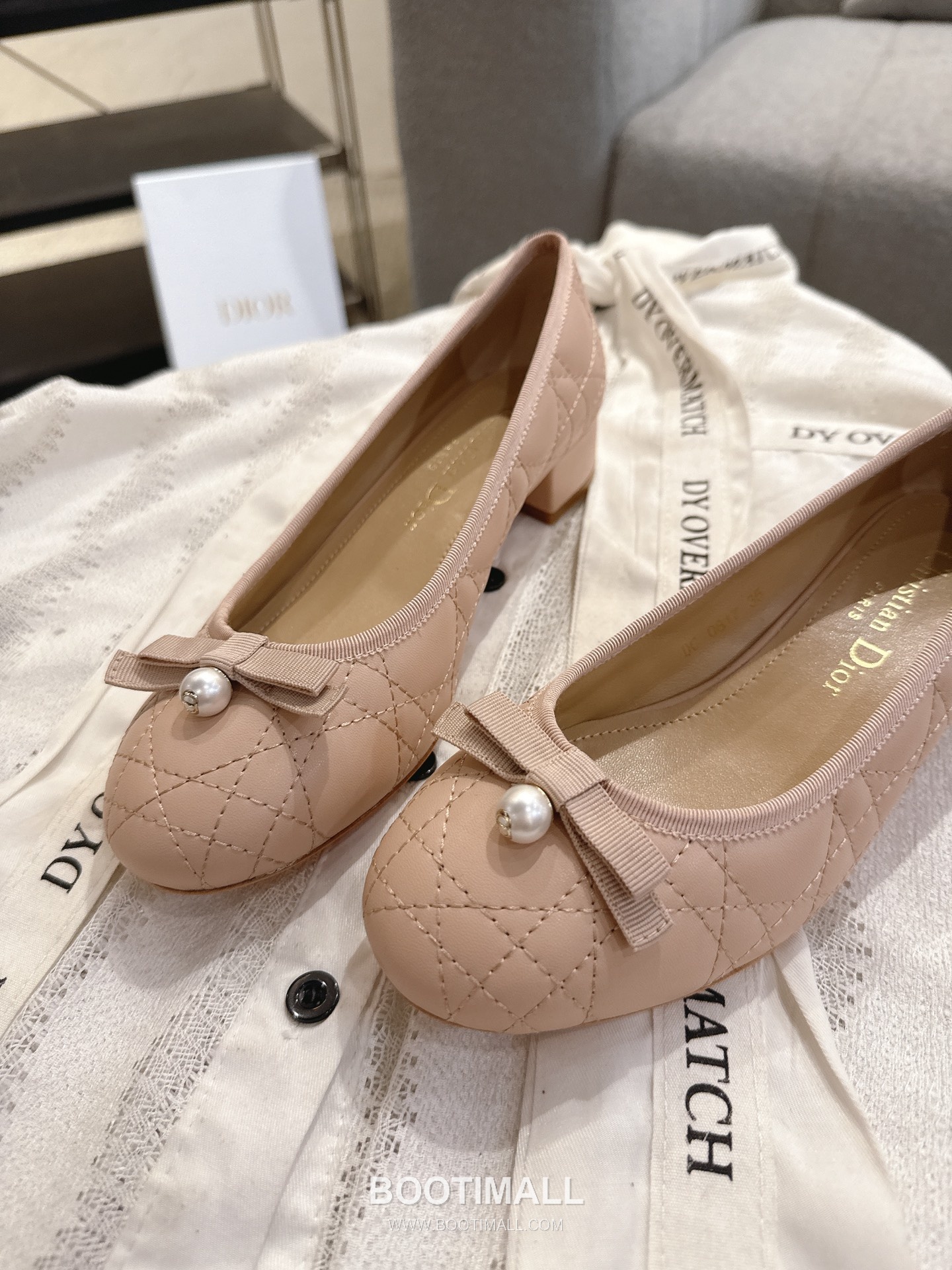 Dior CD Pearl Quilted Lambskin Ballet Flat Shoes 디올 CD 펄 퀼팅 램스킨 발레 플랫 슈즈 5