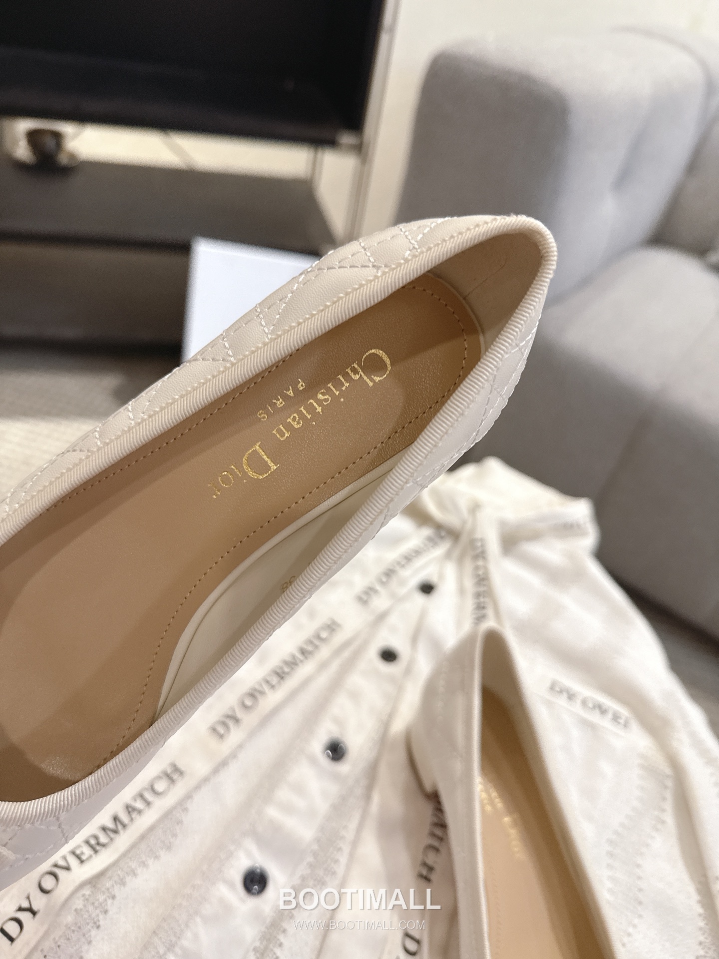 Dior CD Pearl Quilted Lambskin Ballet Flat Shoes 디올 CD 펄 퀼팅 램스킨 발레 플랫 슈즈 5