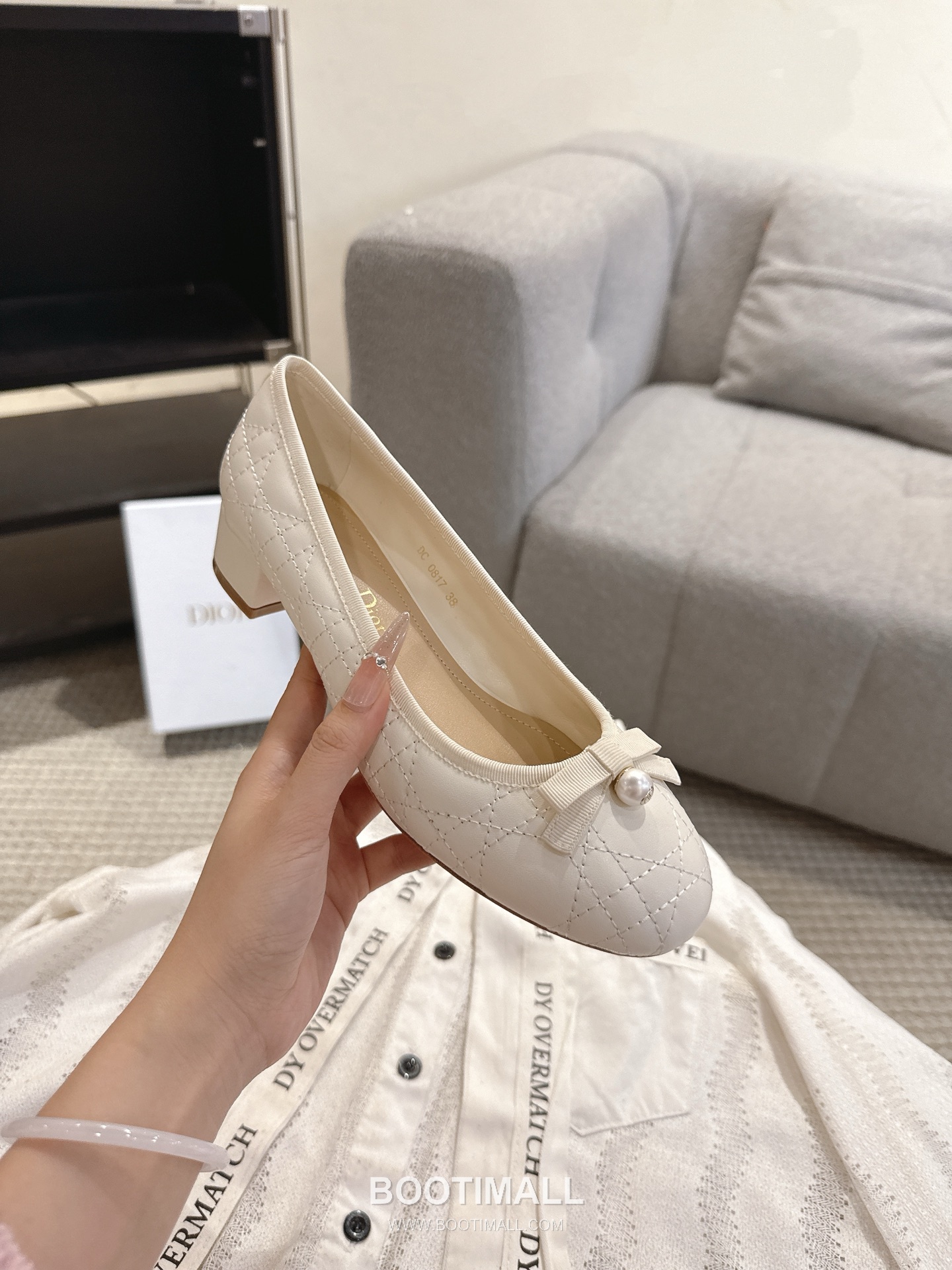 Dior CD Pearl Quilted Lambskin Ballet Flat Shoes 디올 CD 펄 퀼팅 램스킨 발레 플랫 슈즈 8