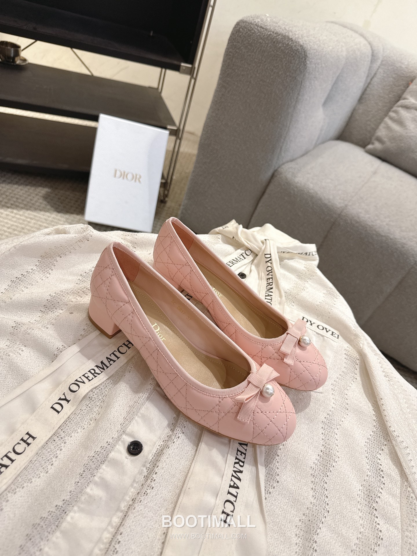 Dior CD Pearl Quilted Lambskin Ballet Flat Shoes 디올 CD 펄 퀼팅 램스킨 발레 플랫 슈즈 3