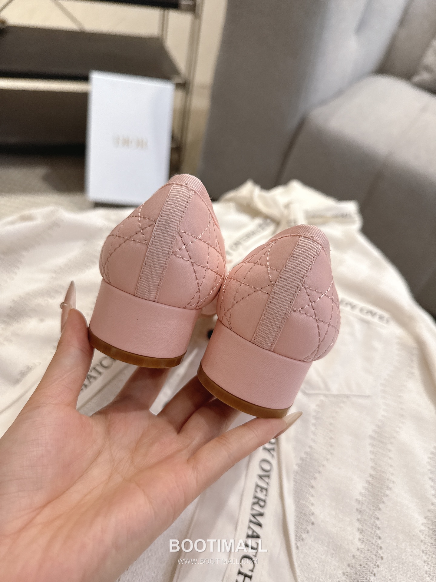 Dior CD Pearl Quilted Lambskin Ballet Flat Shoes 디올 CD 펄 퀼팅 램스킨 발레 플랫 슈즈 5