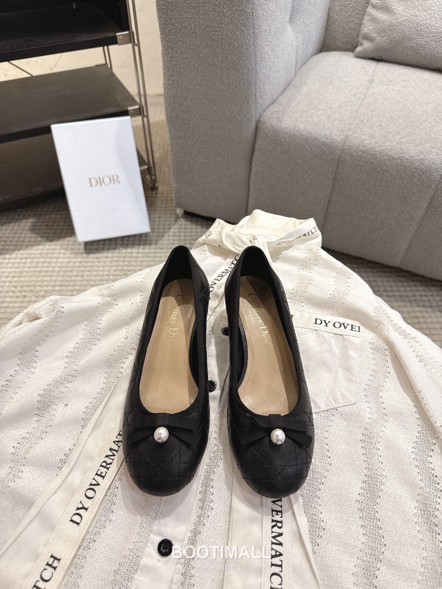 Dior CD Pearl Quilted Lambskin Ballet Flat Shoes 디올 CD 펄 퀼팅 램스킨 발레 플랫 슈즈 1