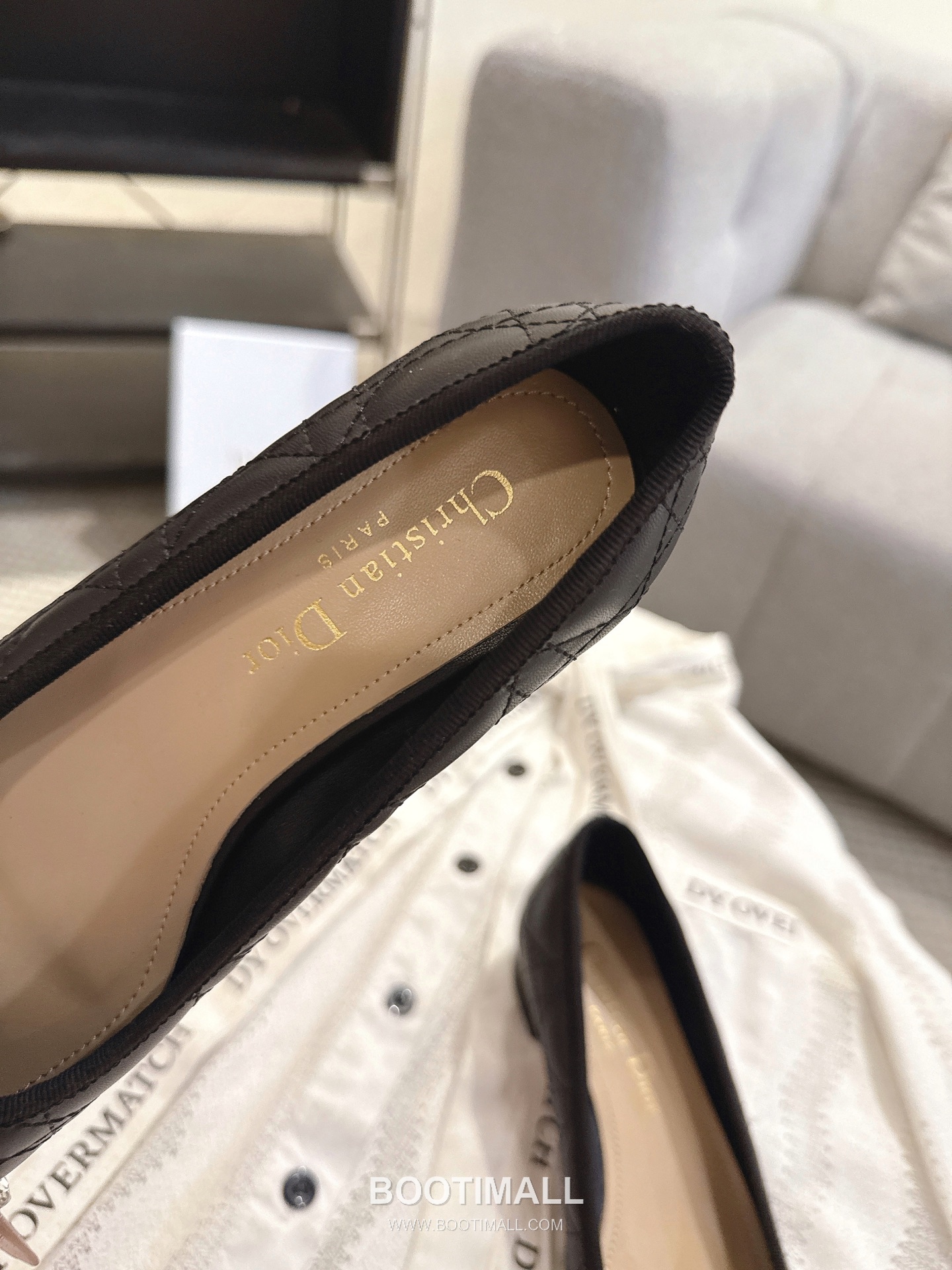 Dior CD Pearl Quilted Lambskin Ballet Flat Shoes 디올 CD 펄 퀼팅 램스킨 발레 플랫 슈즈 4