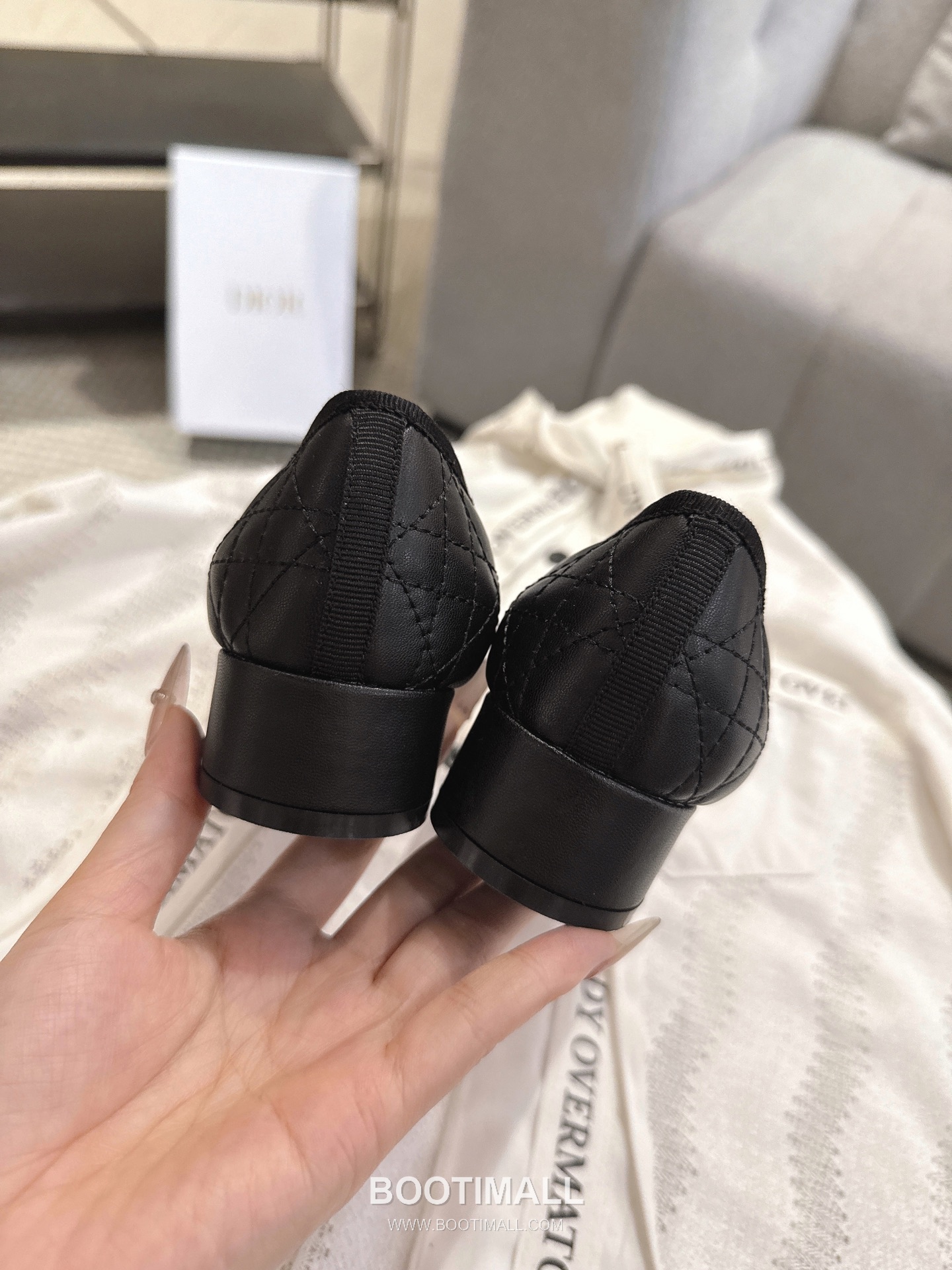 Dior CD Pearl Quilted Lambskin Ballet Flat Shoes 디올 CD 펄 퀼팅 램스킨 발레 플랫 슈즈 5