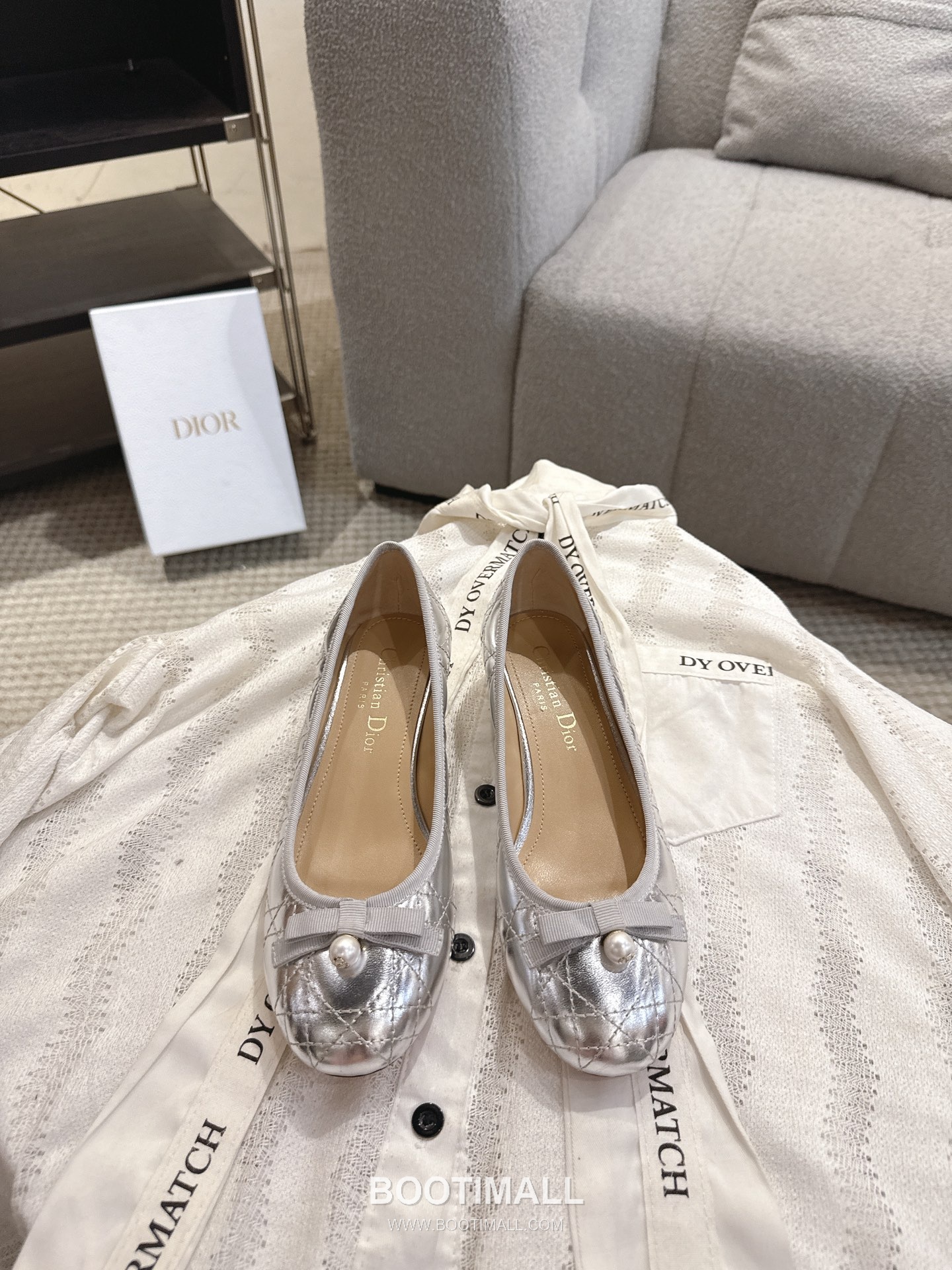 Dior CD Pearl Quilted Lambskin Ballet Flat Shoes 디올 CD 펄 퀼팅 램스킨 발레 플랫 슈즈 1