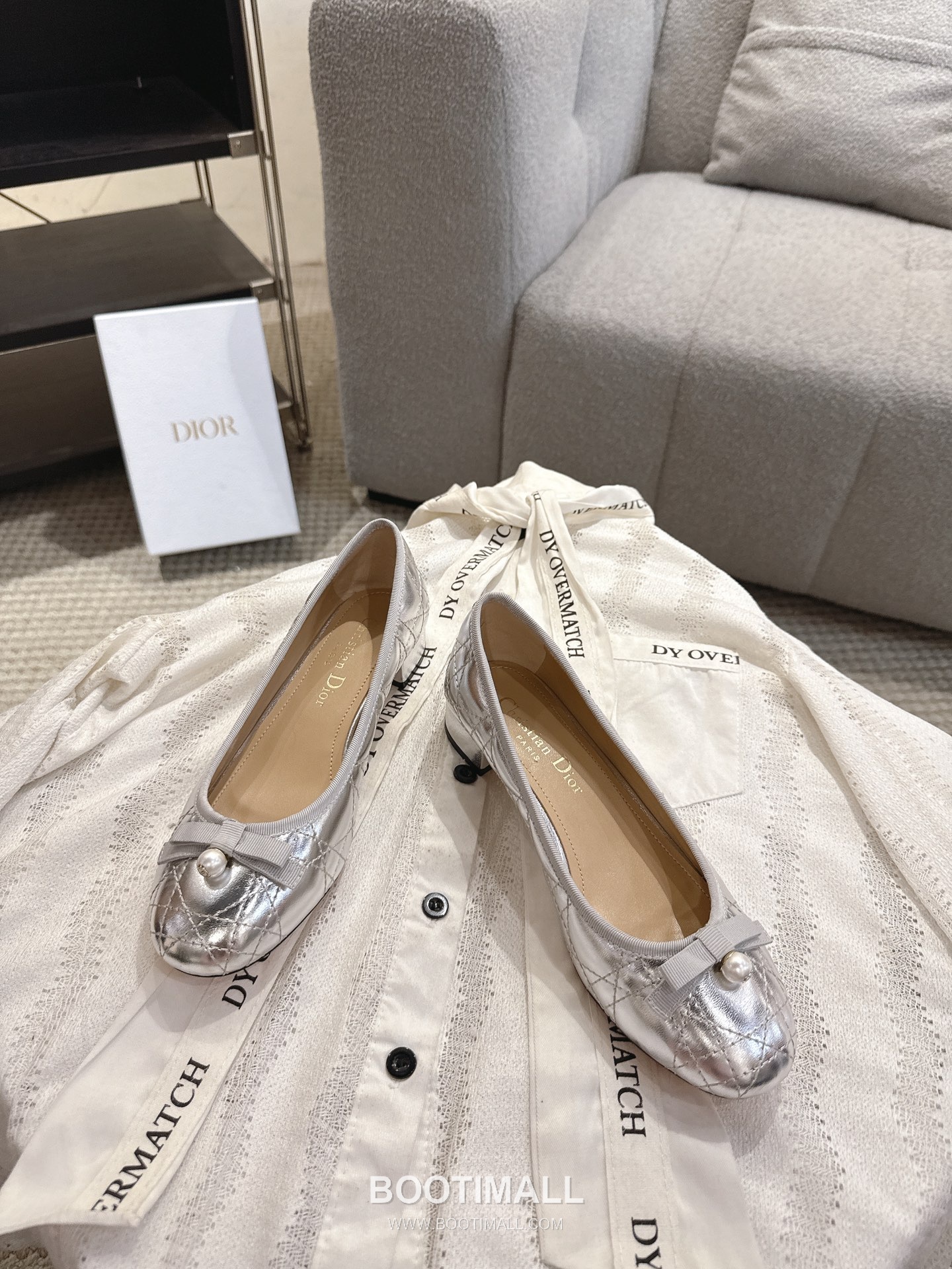Dior CD Pearl Quilted Lambskin Ballet Flat Shoes 디올 CD 펄 퀼팅 램스킨 발레 플랫 슈즈 9