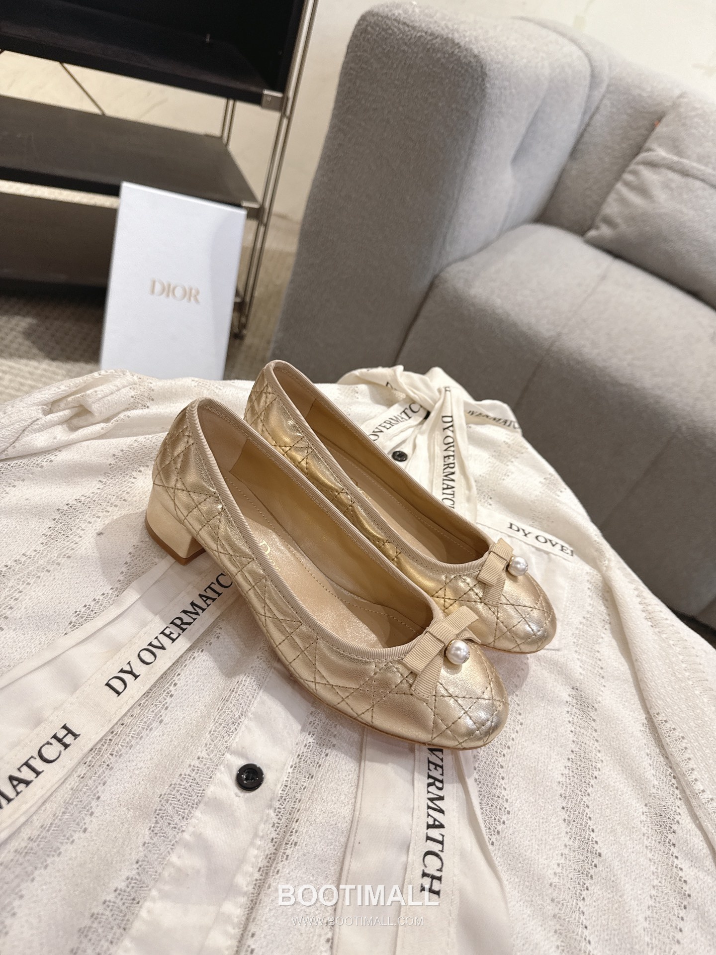 Dior CD Pearl Quilted Lambskin Ballet Flat Shoes 디올 CD 펄 퀼팅 램스킨 발레 플랫 슈즈 3