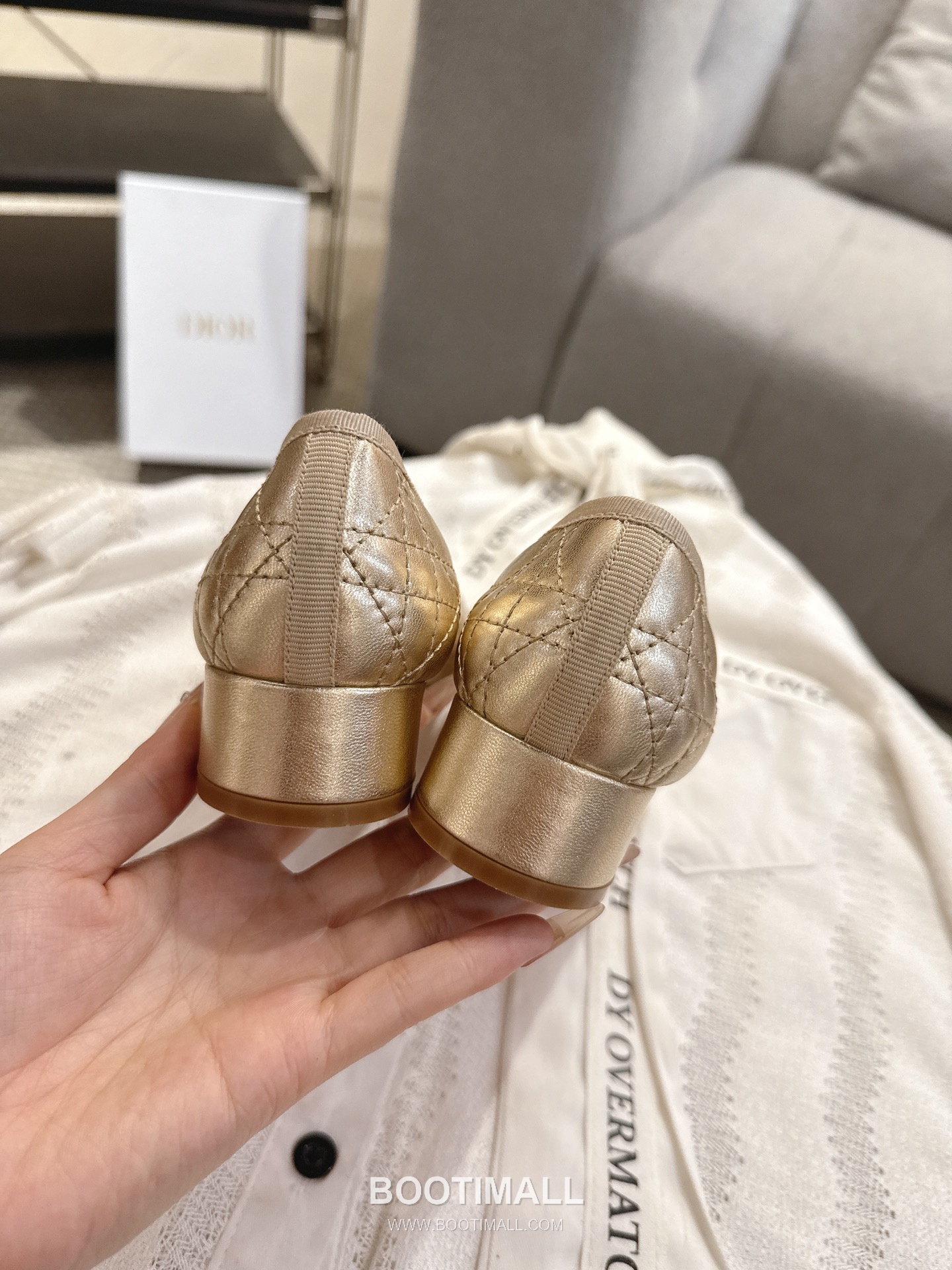 Dior CD Pearl Quilted Lambskin Ballet Flat Shoes 디올 CD 펄 퀼팅 램스킨 발레 플랫 슈즈 5