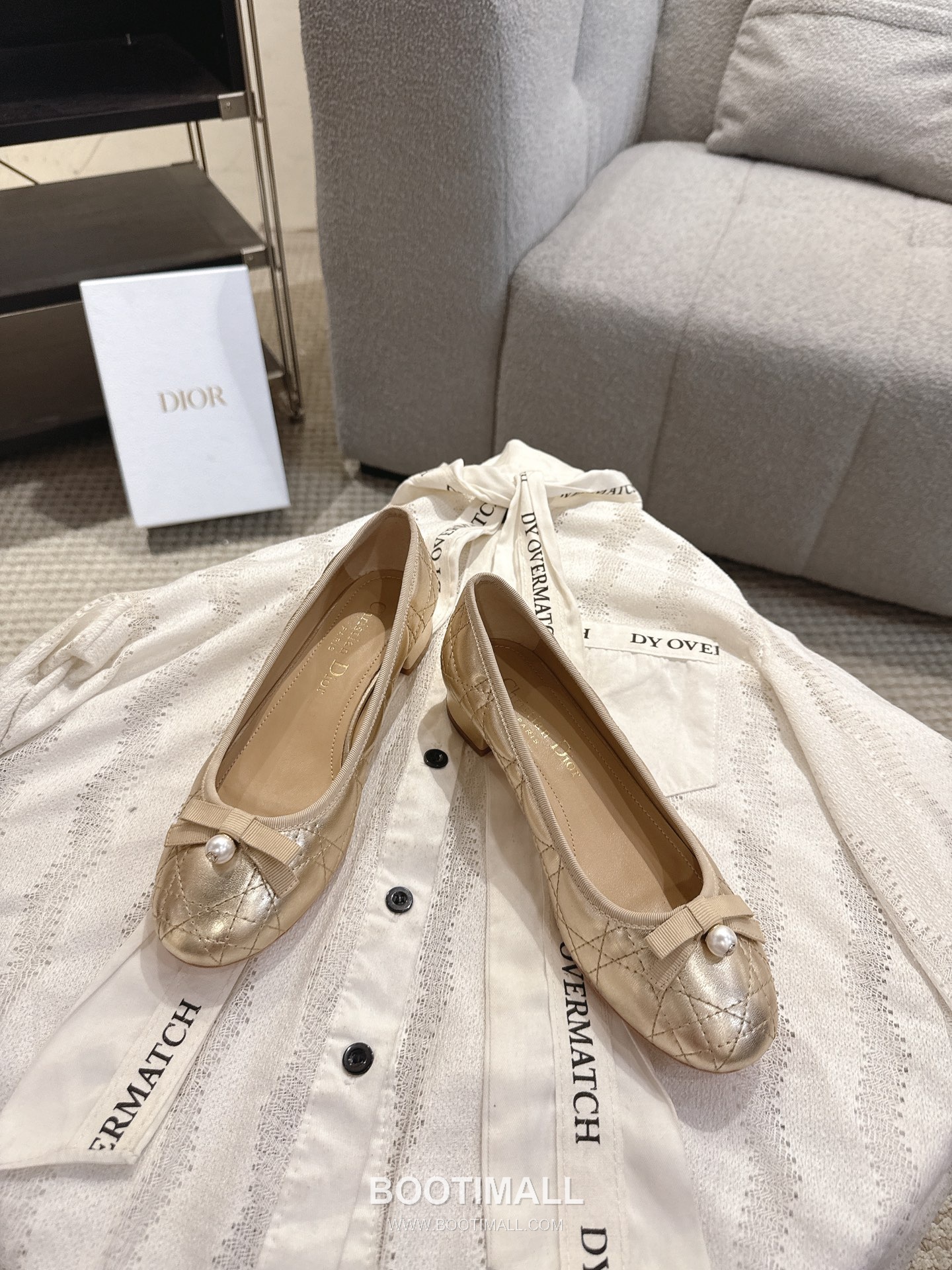Dior CD Pearl Quilted Lambskin Ballet Flat Shoes 디올 CD 펄 퀼팅 램스킨 발레 플랫 슈즈 9