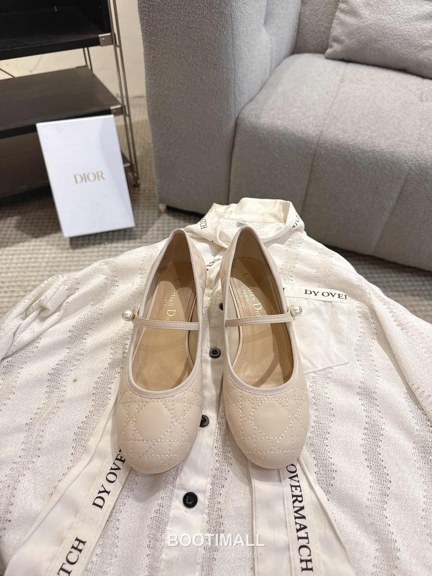 Dior CD Pearl Quilted Lambskin Ballet Flat Shoes 디올 CD 펄 퀼팅 램스킨 발레 플랫 슈즈 1