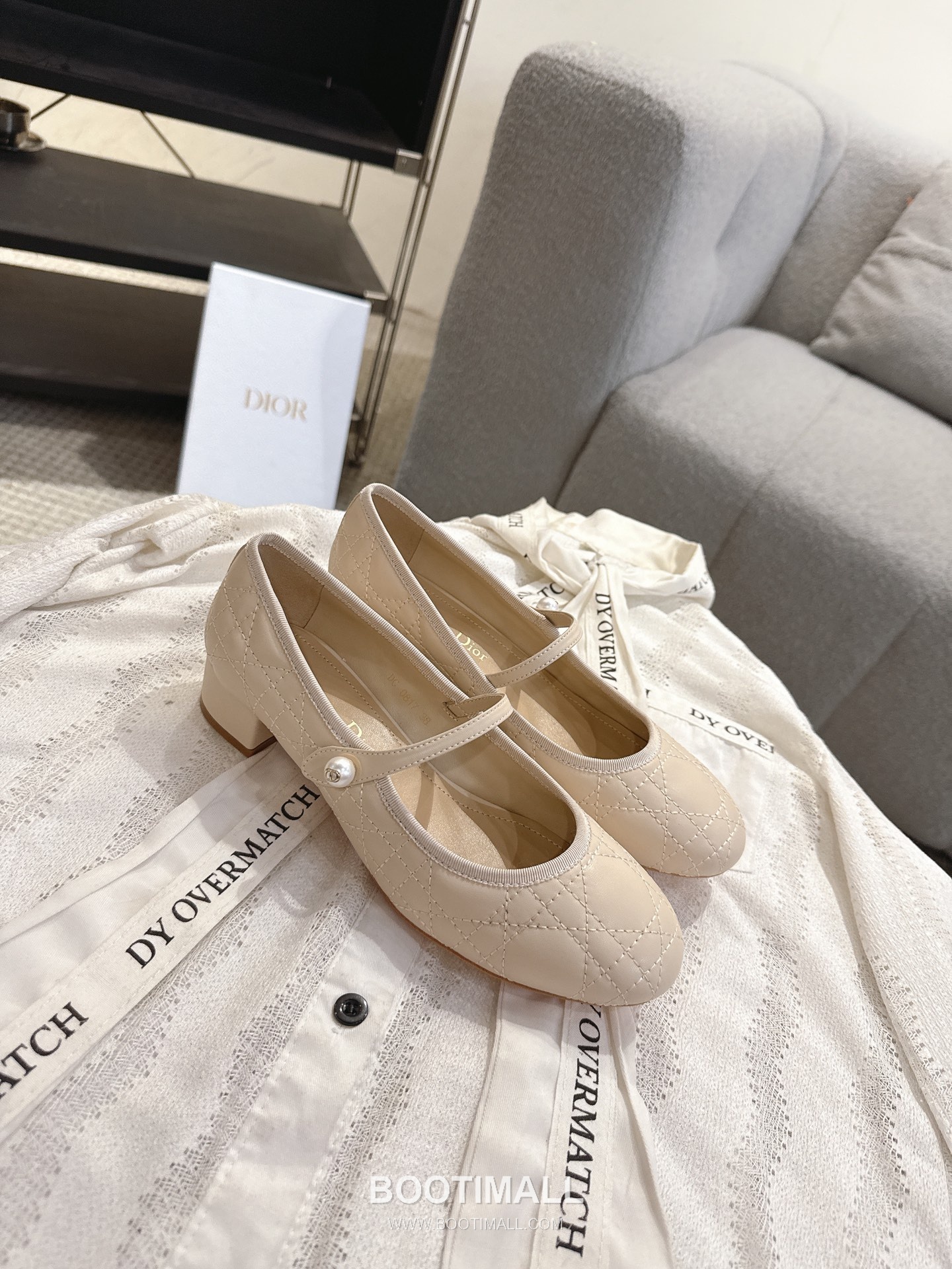 Dior CD Pearl Quilted Lambskin Ballet Flat Shoes 디올 CD 펄 퀼팅 램스킨 발레 플랫 슈즈 2