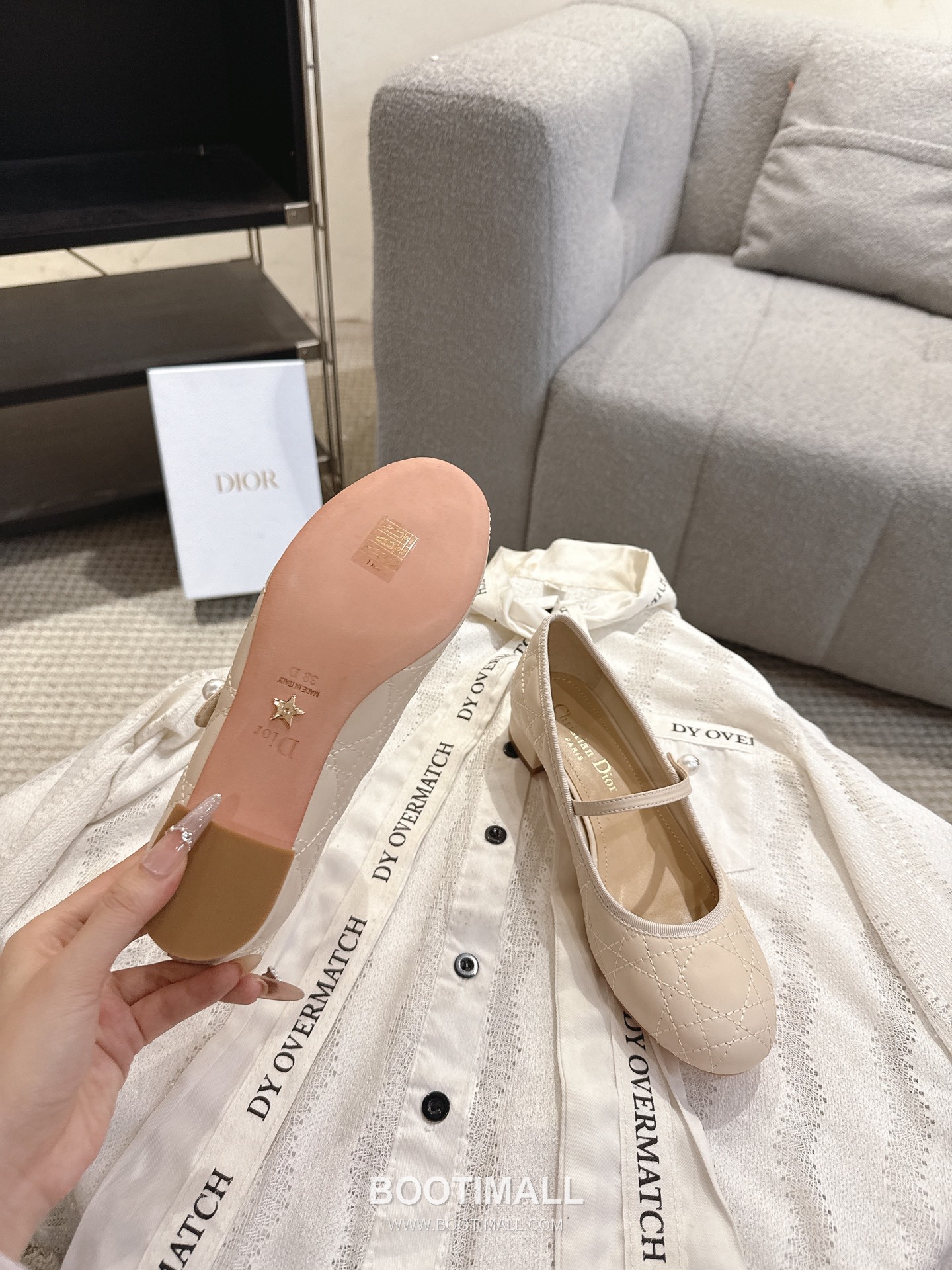 Dior CD Pearl Quilted Lambskin Ballet Flat Shoes 디올 CD 펄 퀼팅 램스킨 발레 플랫 슈즈 6