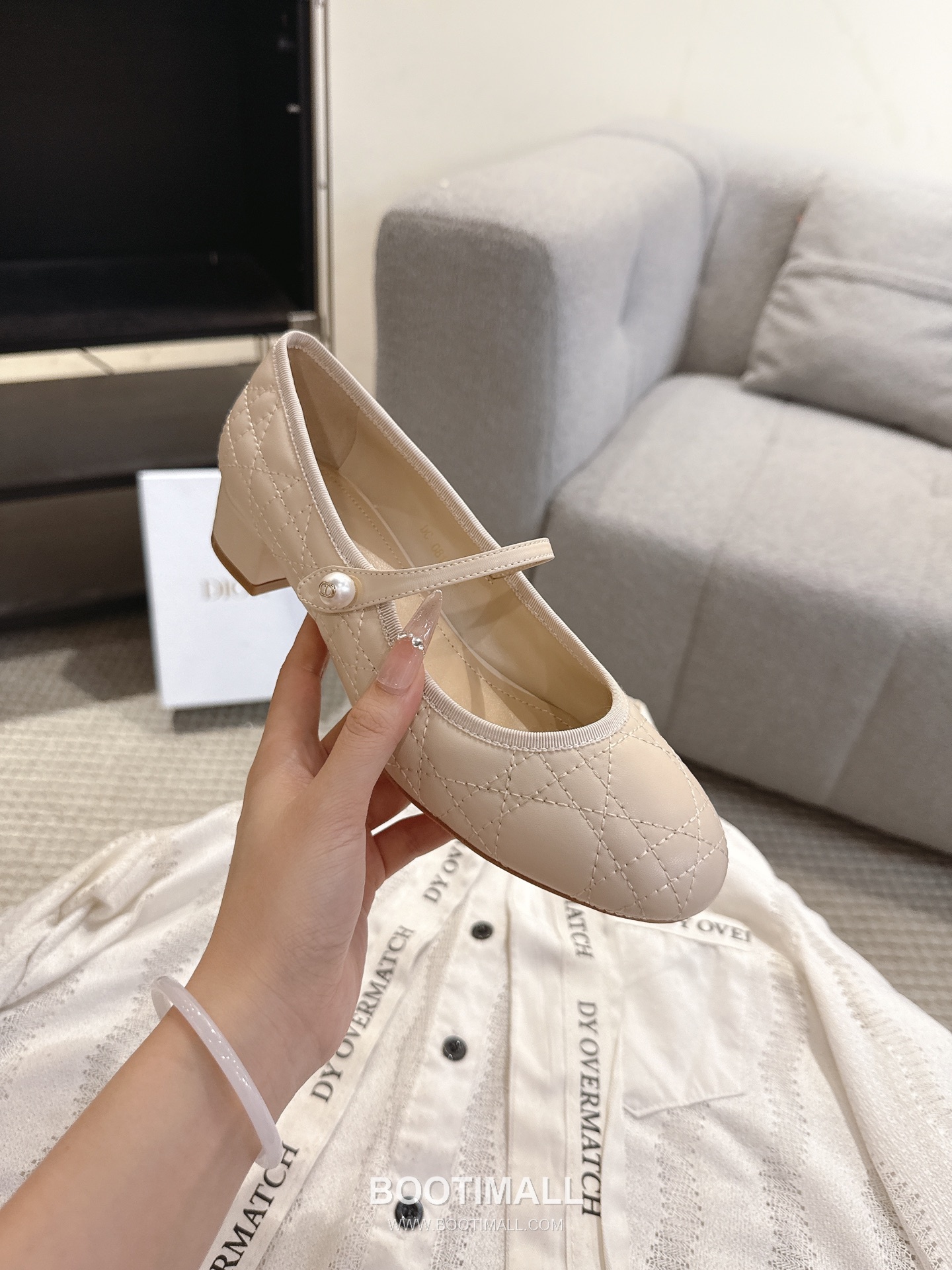 Dior CD Pearl Quilted Lambskin Ballet Flat Shoes 디올 CD 펄 퀼팅 램스킨 발레 플랫 슈즈 8