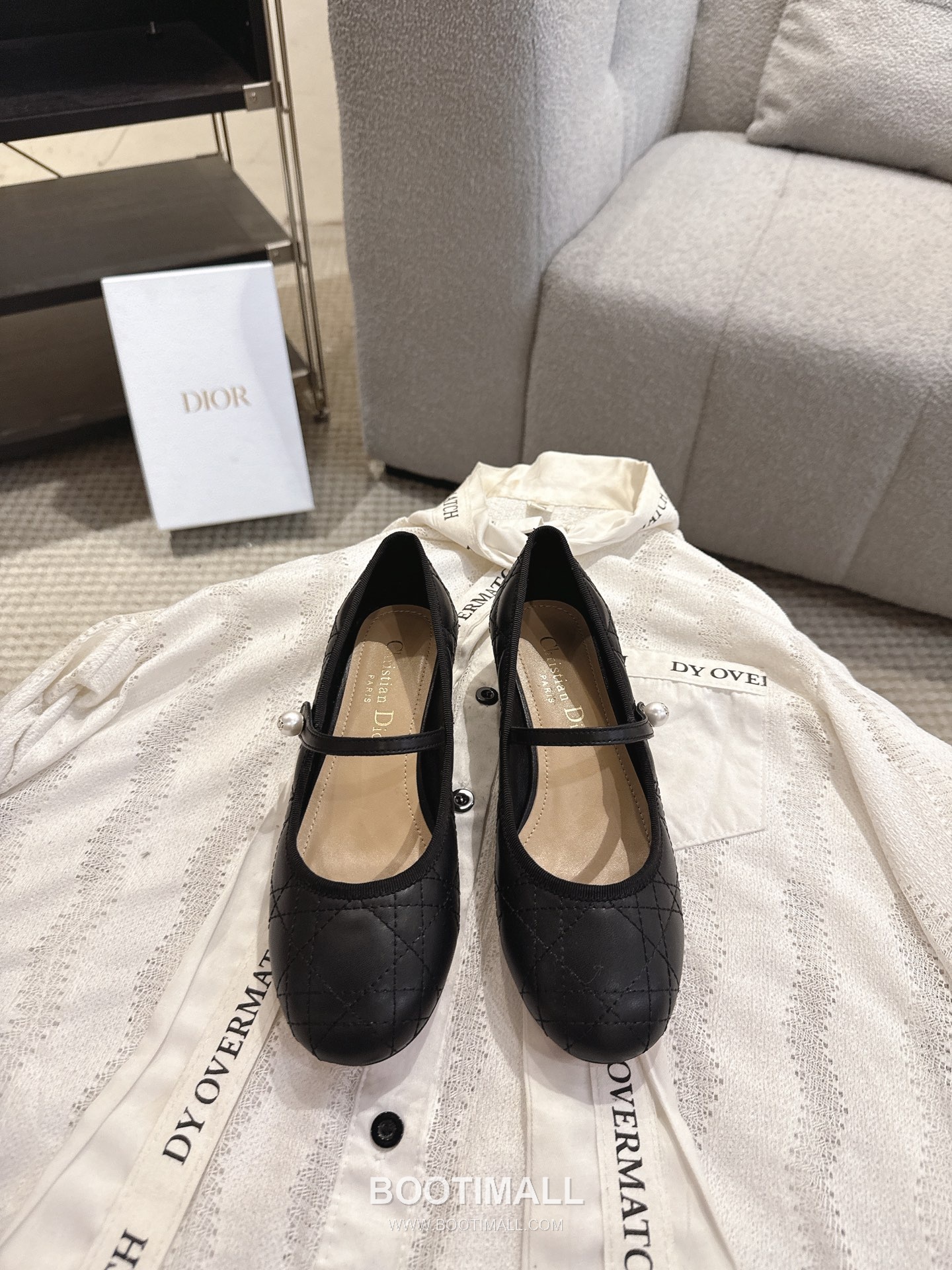 Dior CD Pearl Quilted Lambskin Ballet Flat Shoes 디올 CD 펄 퀼팅 램스킨 발레 플랫 슈즈 1