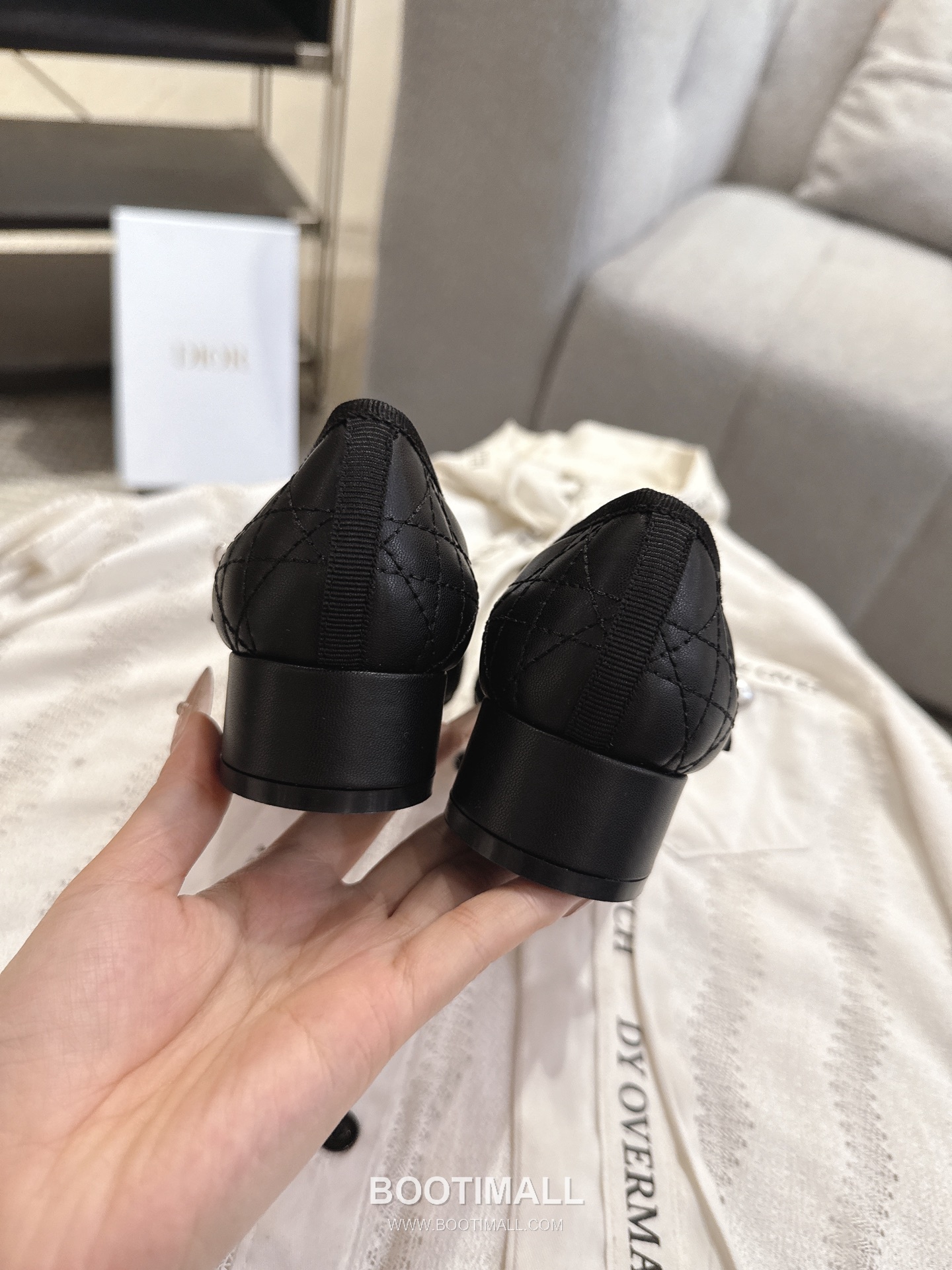 Dior CD Pearl Quilted Lambskin Ballet Flat Shoes 디올 CD 펄 퀼팅 램스킨 발레 플랫 슈즈 4