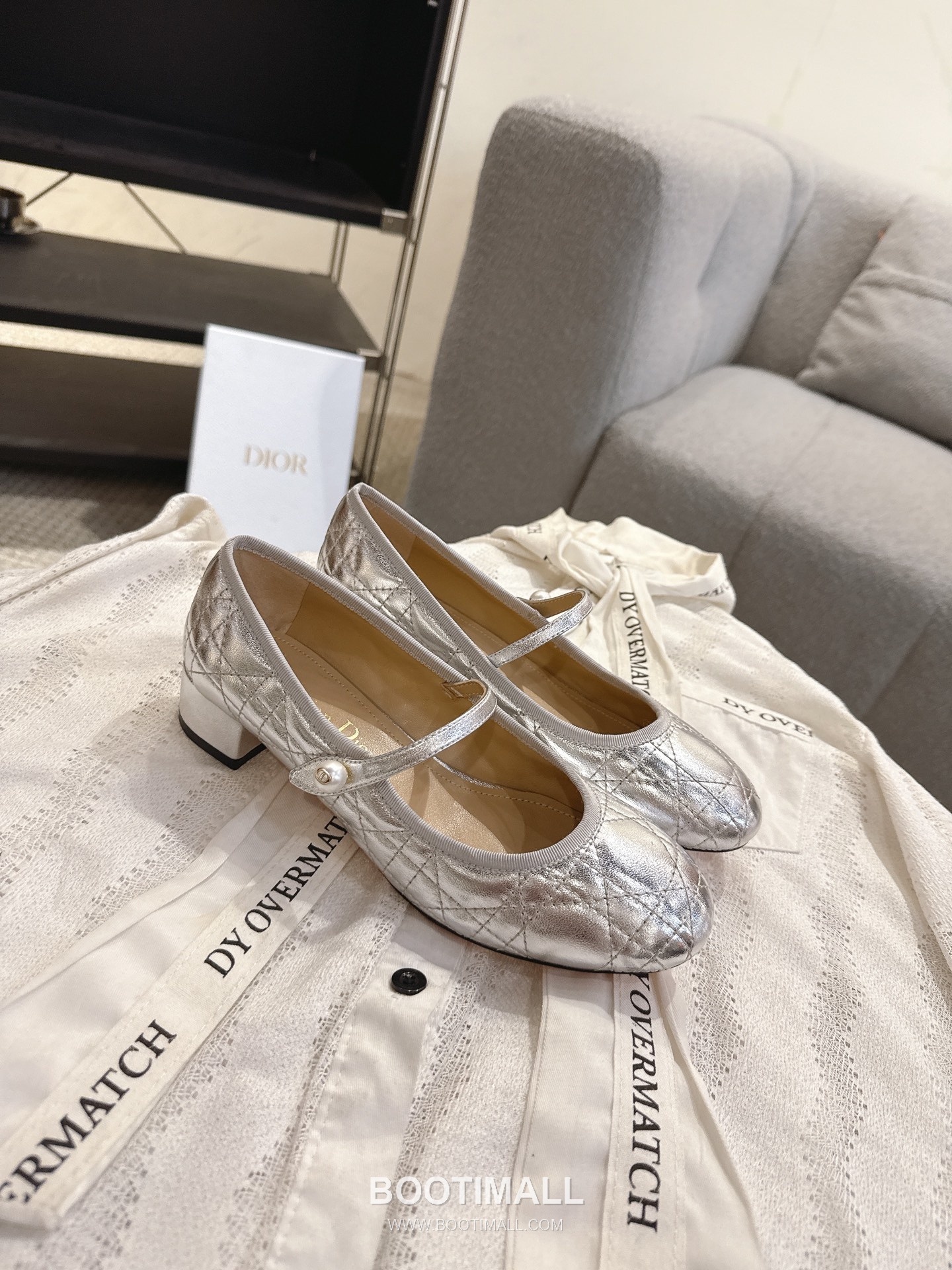 Dior CD Pearl Quilted Lambskin Ballet Flat Shoes 디올 CD 펄 퀼팅 램스킨 발레 플랫 슈즈 3