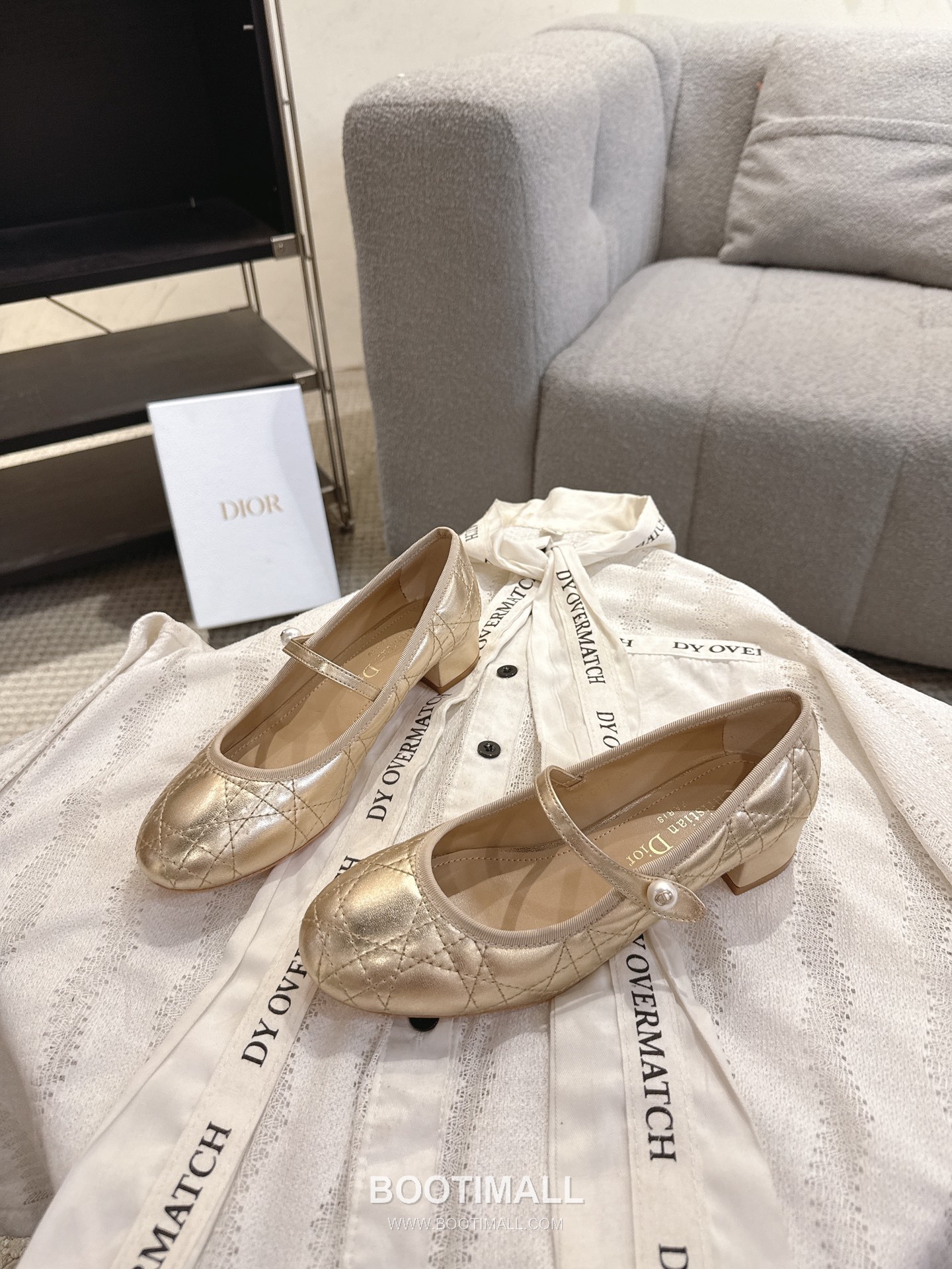 Dior CD Pearl Quilted Lambskin Ballet Flat Shoes 디올 CD 펄 퀼팅 램스킨 발레 플랫 슈즈 3