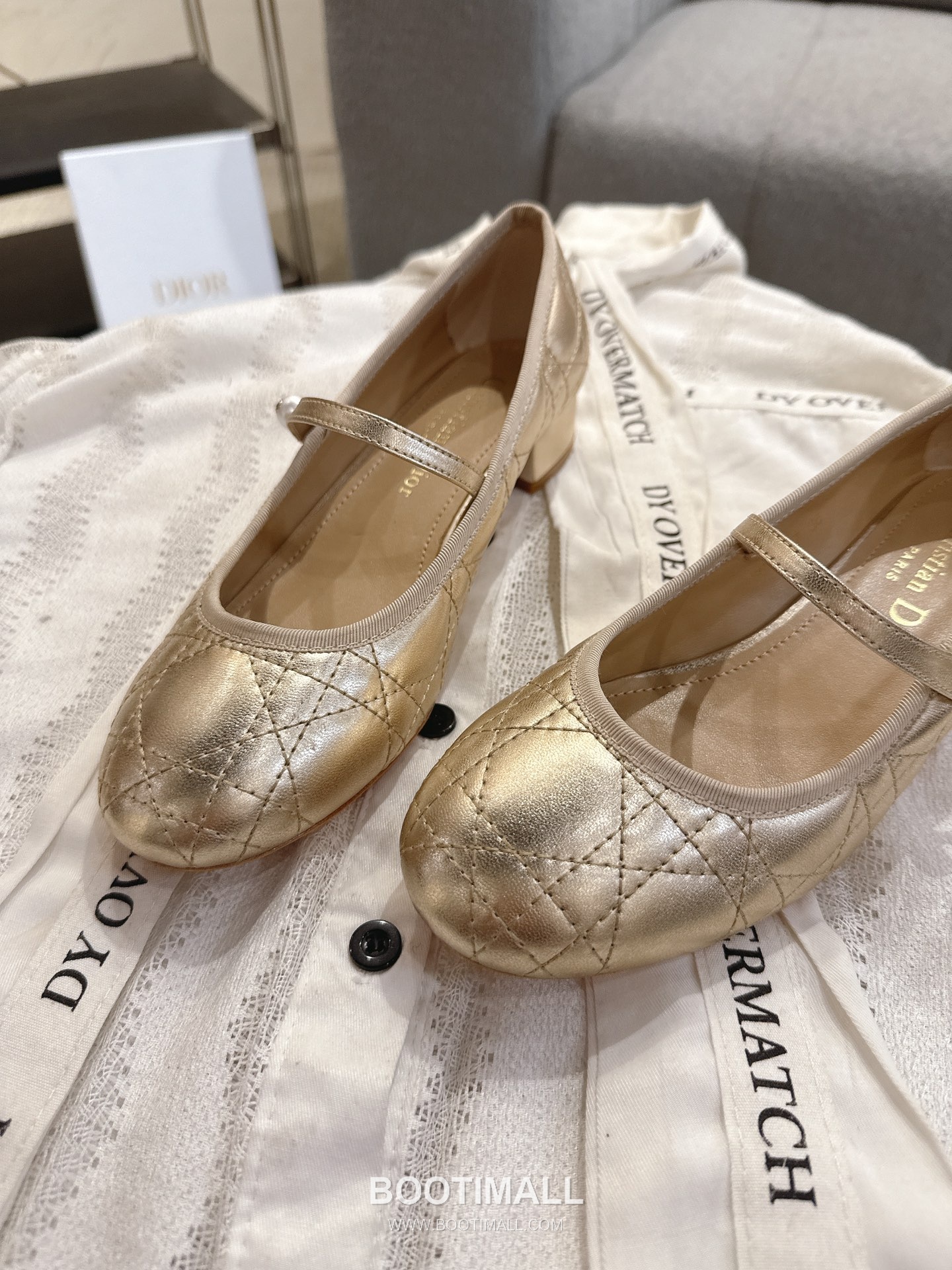 Dior CD Pearl Quilted Lambskin Ballet Flat Shoes 디올 CD 펄 퀼팅 램스킨 발레 플랫 슈즈 5