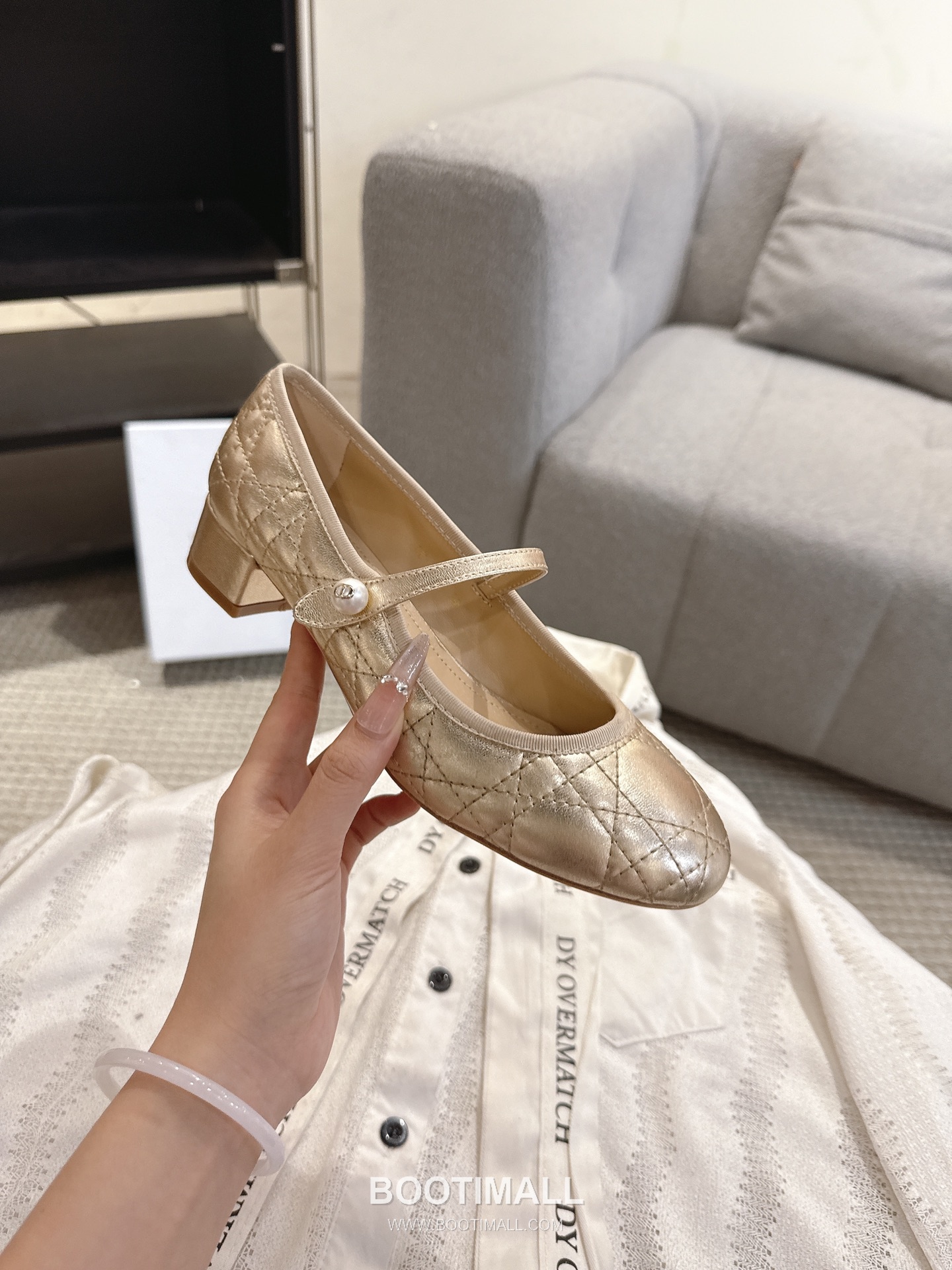 Dior CD Pearl Quilted Lambskin Ballet Flat Shoes 디올 CD 펄 퀼팅 램스킨 발레 플랫 슈즈 8