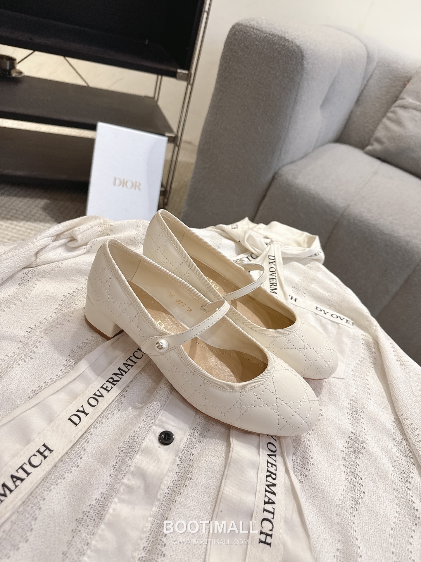 Dior CD Pearl Quilted Lambskin Ballet Flat Shoes 디올 CD 펄 퀼팅 램스킨 발레 플랫 슈즈 3