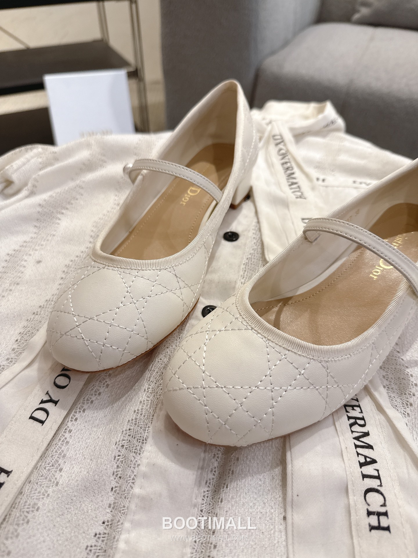 Dior CD Pearl Quilted Lambskin Ballet Flat Shoes 디올 CD 펄 퀼팅 램스킨 발레 플랫 슈즈 4