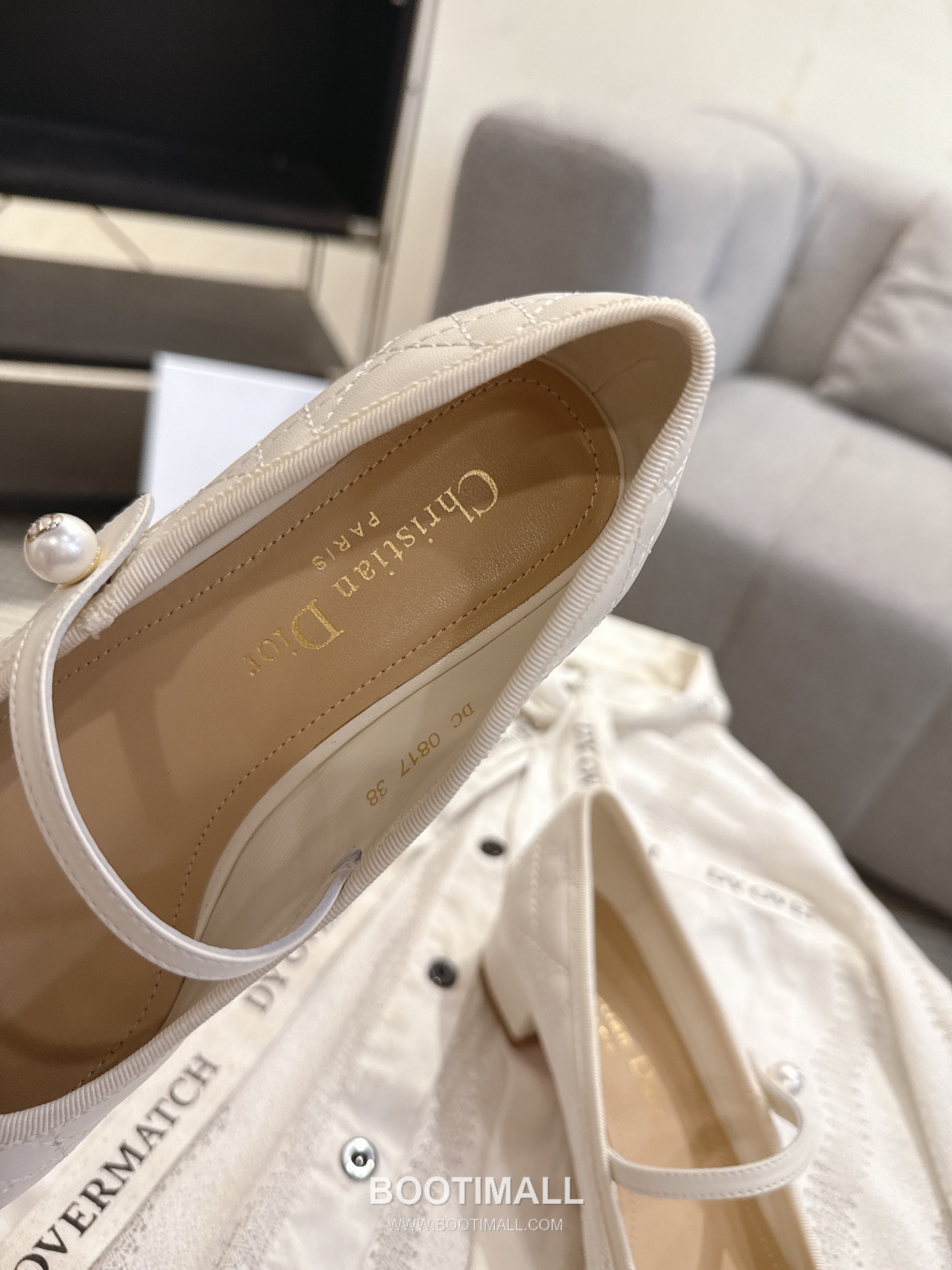 Dior CD Pearl Quilted Lambskin Ballet Flat Shoes 디올 CD 펄 퀼팅 램스킨 발레 플랫 슈즈 5