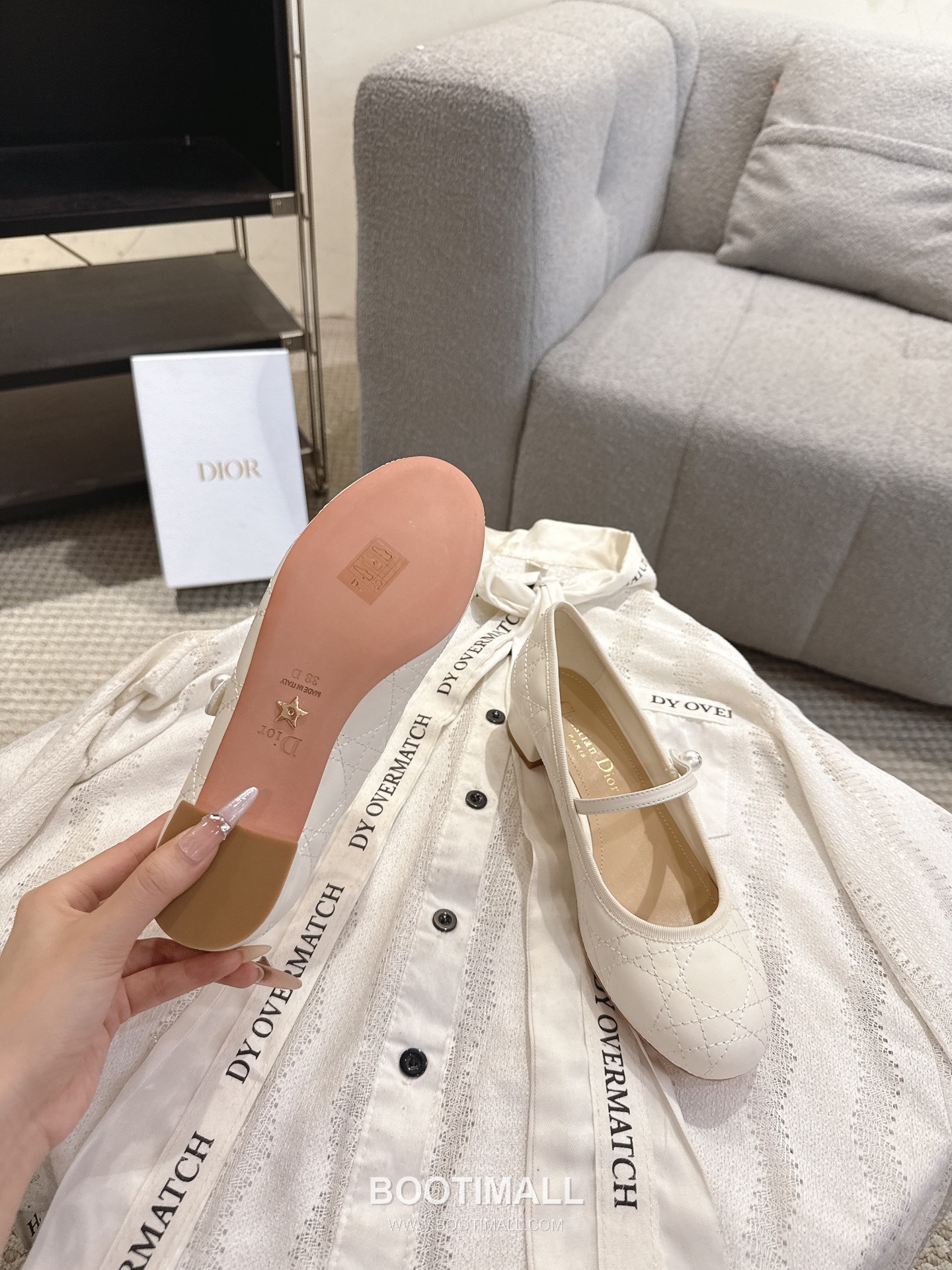 Dior CD Pearl Quilted Lambskin Ballet Flat Shoes 디올 CD 펄 퀼팅 램스킨 발레 플랫 슈즈 6