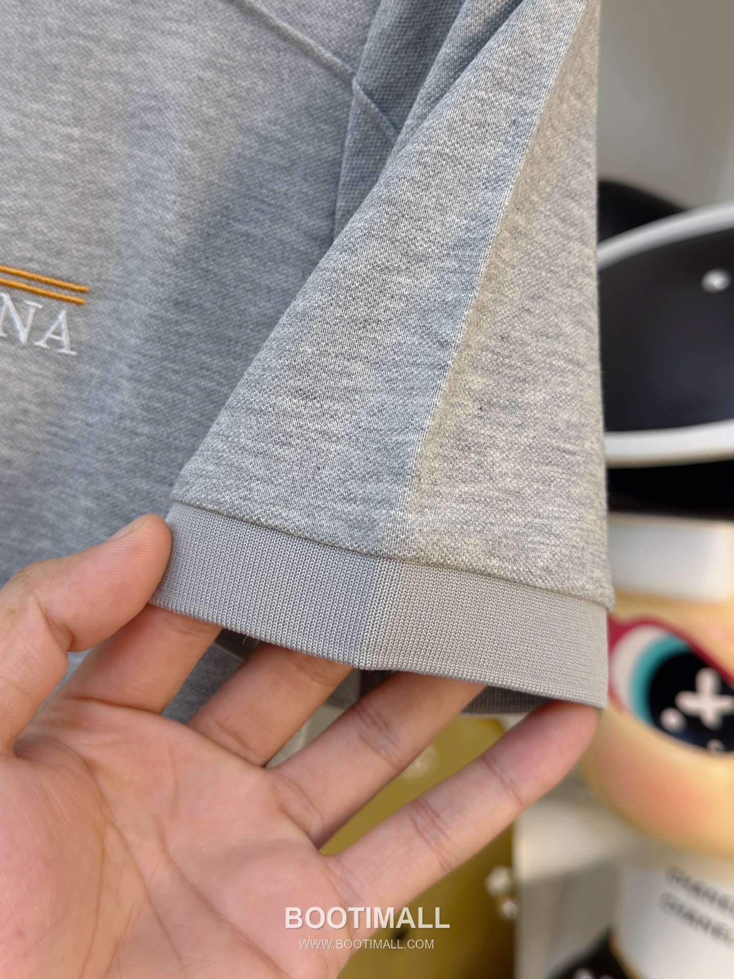 Zegna Logo Cotton Pique Polo Shirt White Navy 제냐 로고 코튼 피케 폴로 셔츠 화이트 네이비 7