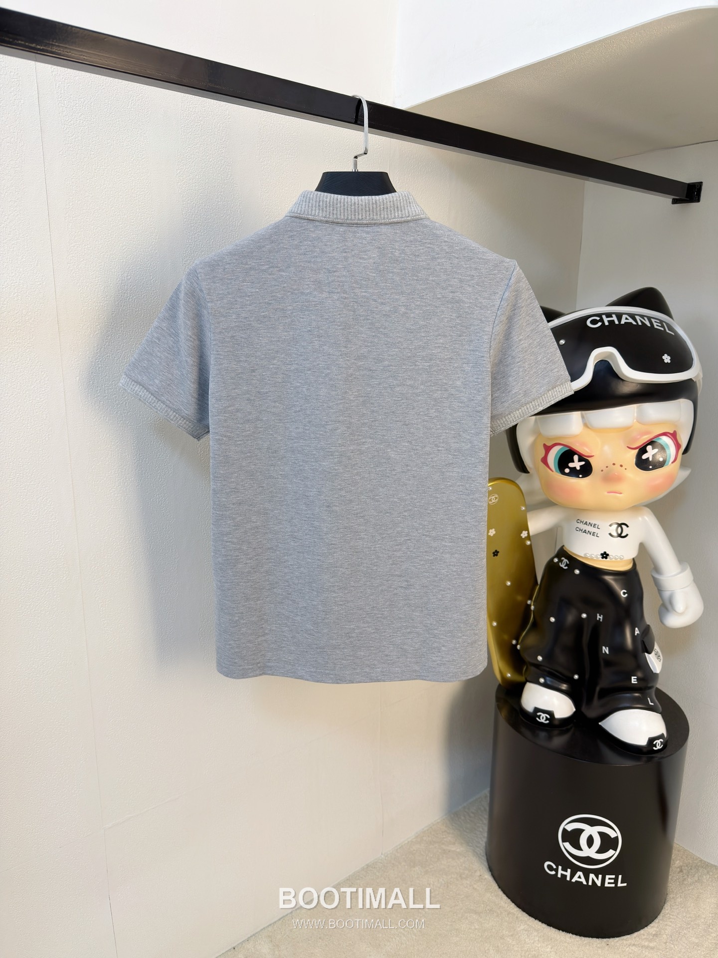 Prada Logo Pique Cotton Polo Shirt Black White 프라다 로고 피케 코튼 폴로 셔츠 블랙 화이트 8