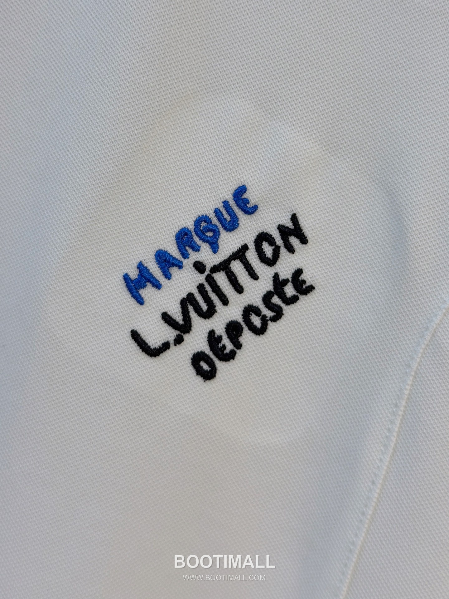 Louis Vuitton Logo Pique Cotton Polo Shirt White 루이비통 로고 피케 코튼 폴로 셔츠 화이트 5