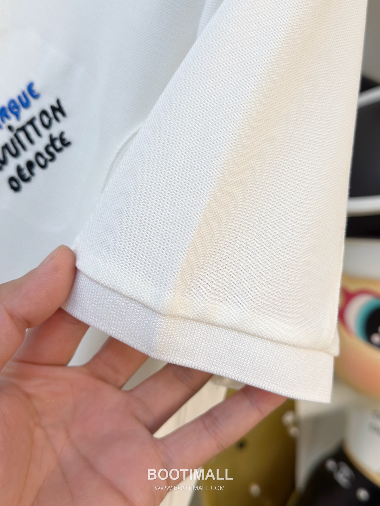 Louis Vuitton Logo Pique Cotton Polo Shirt White 루이비통 로고 피케 코튼 폴로 셔츠 화이트 6