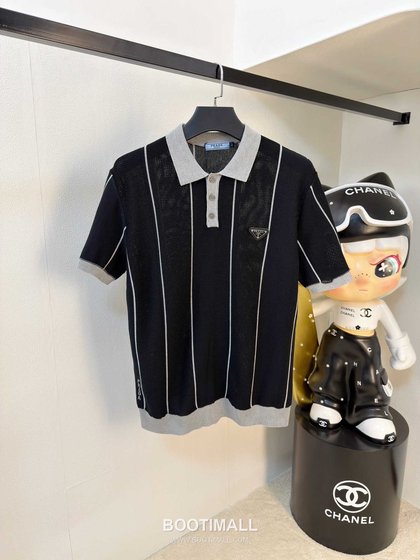 Prada Premium Knit Short Sleeve T-Shirt Navy 프라다 프리미엄 니트 반팔 티셔츠 네이비 2