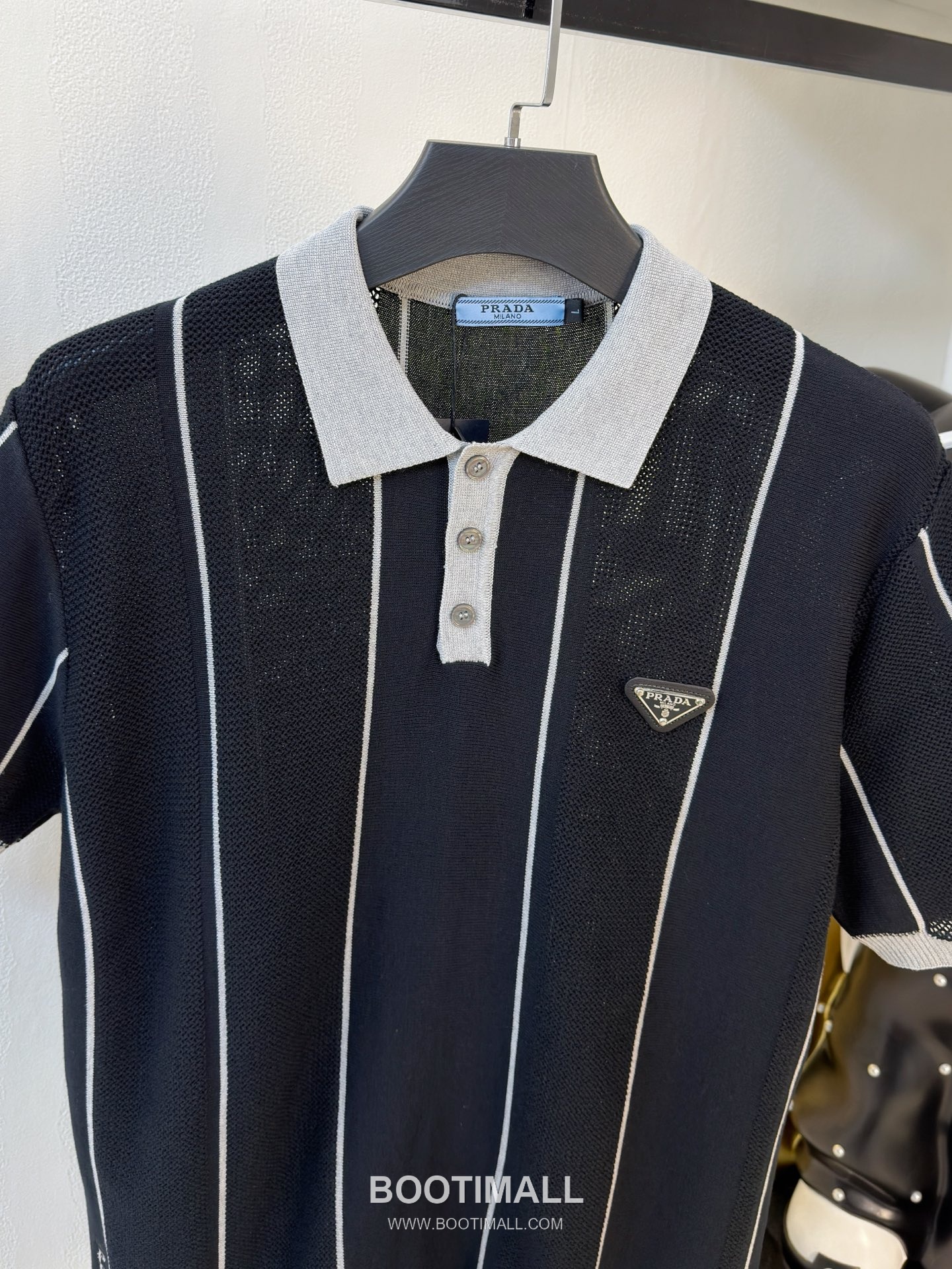 Prada Premium Knit Short Sleeve T-Shirt Navy 프라다 프리미엄 니트 반팔 티셔츠 네이비 3