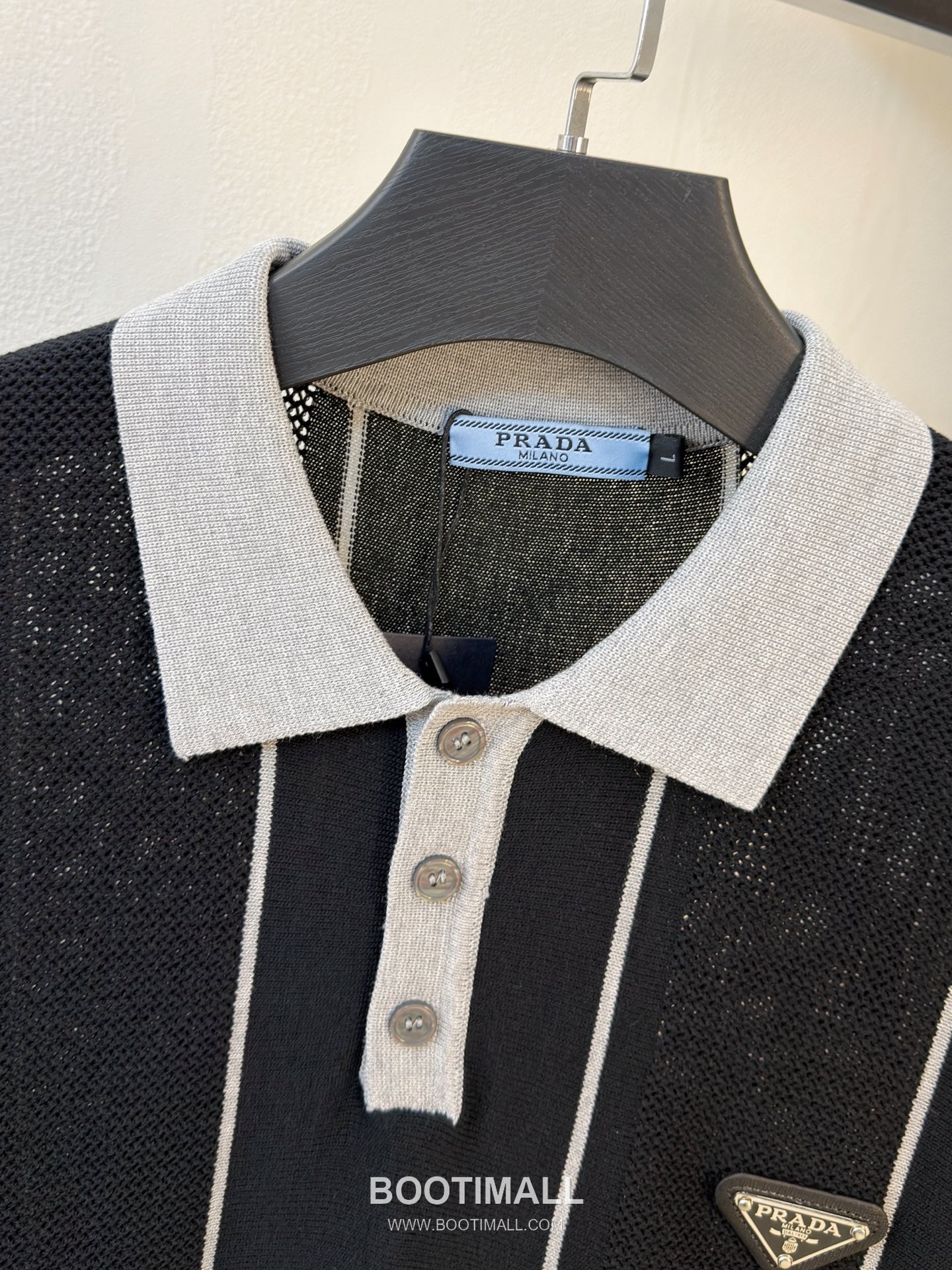 Prada Premium Knit Short Sleeve T-Shirt Navy 프라다 프리미엄 니트 반팔 티셔츠 네이비 4