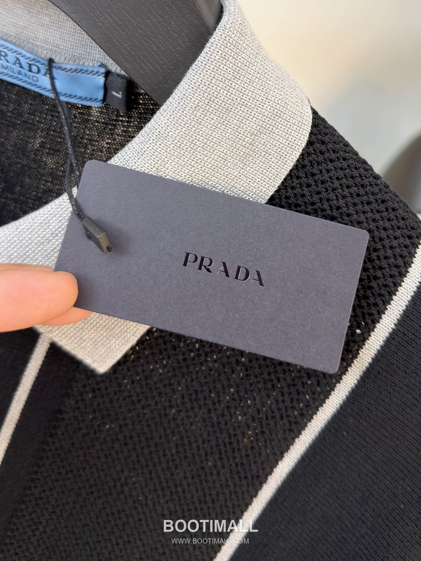 Prada Premium Knit Short Sleeve T-Shirt Navy 프라다 프리미엄 니트 반팔 티셔츠 네이비 5