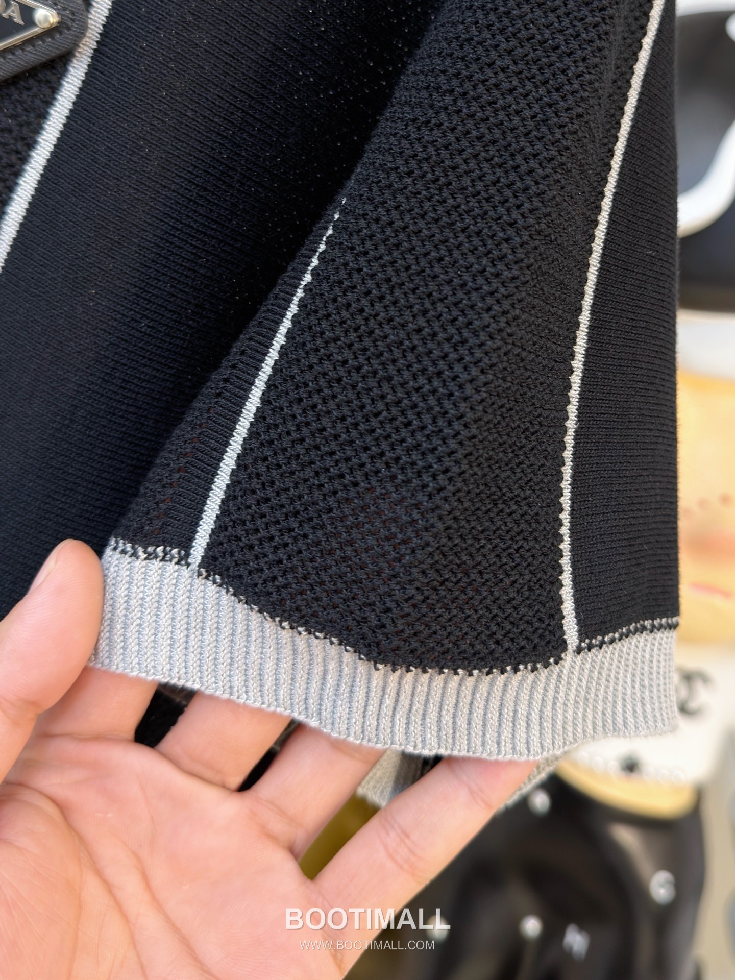 Prada Premium Knit Short Sleeve T-Shirt Navy 프라다 프리미엄 니트 반팔 티셔츠 네이비 7