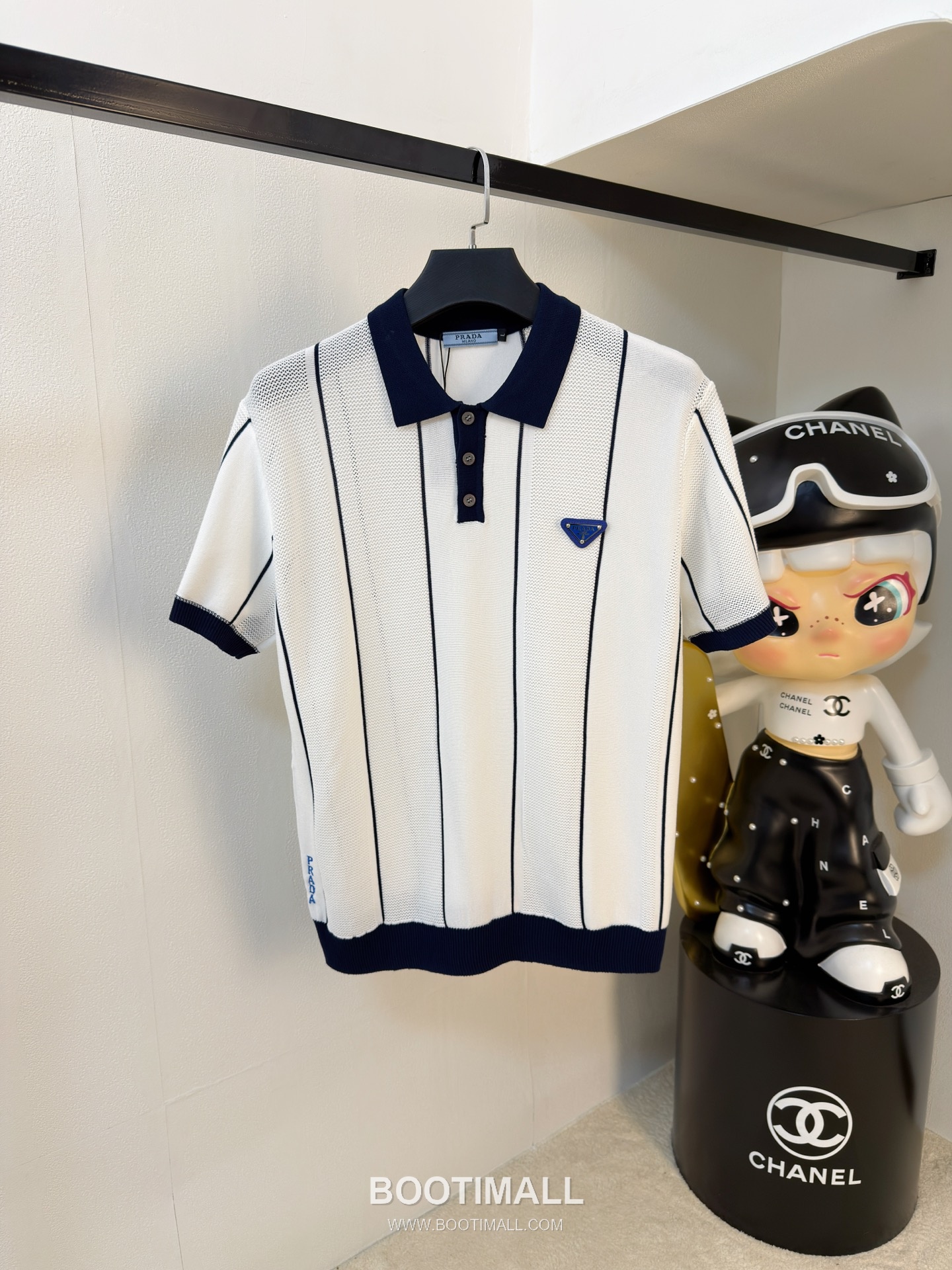 Prada Premium Knit Short Sleeve T-Shirt Navy 프라다 프리미엄 니트 반팔 티셔츠 네이비 1