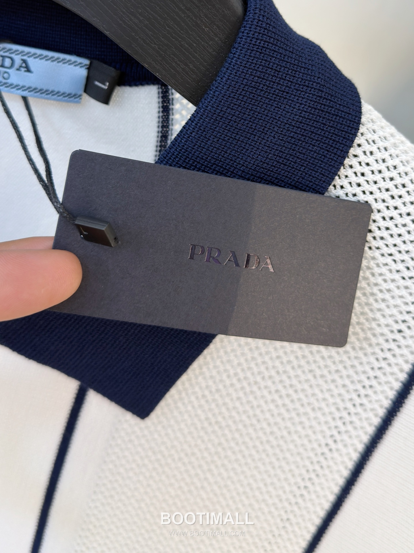 Prada Premium Knit Short Sleeve T-Shirt Navy 프라다 프리미엄 니트 반팔 티셔츠 네이비 4