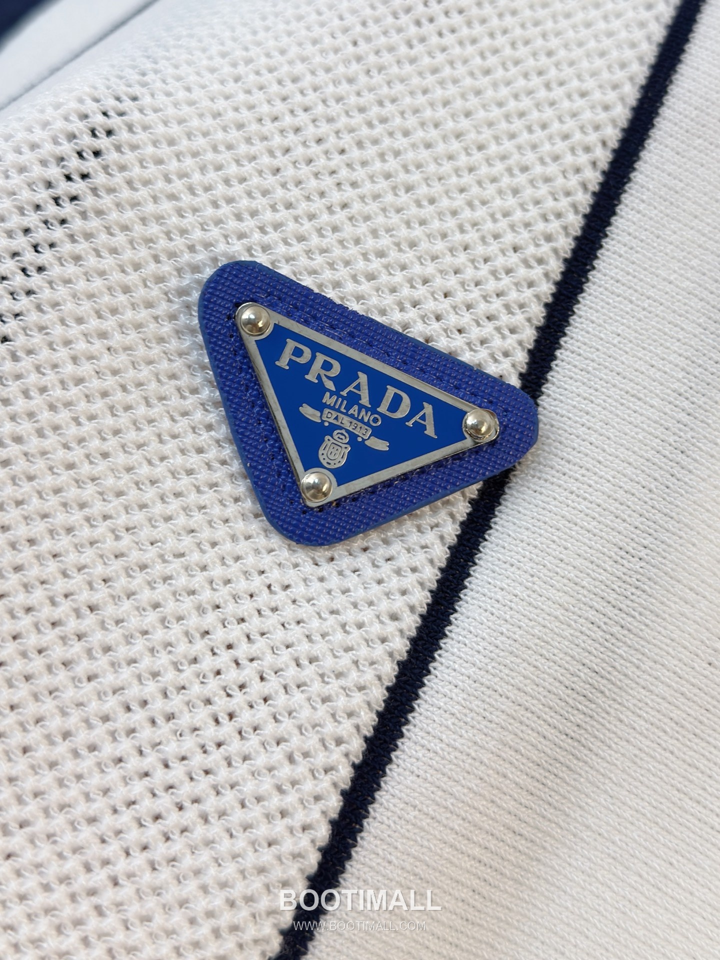 Prada Premium Knit Short Sleeve T-Shirt Navy 프라다 프리미엄 니트 반팔 티셔츠 네이비 5